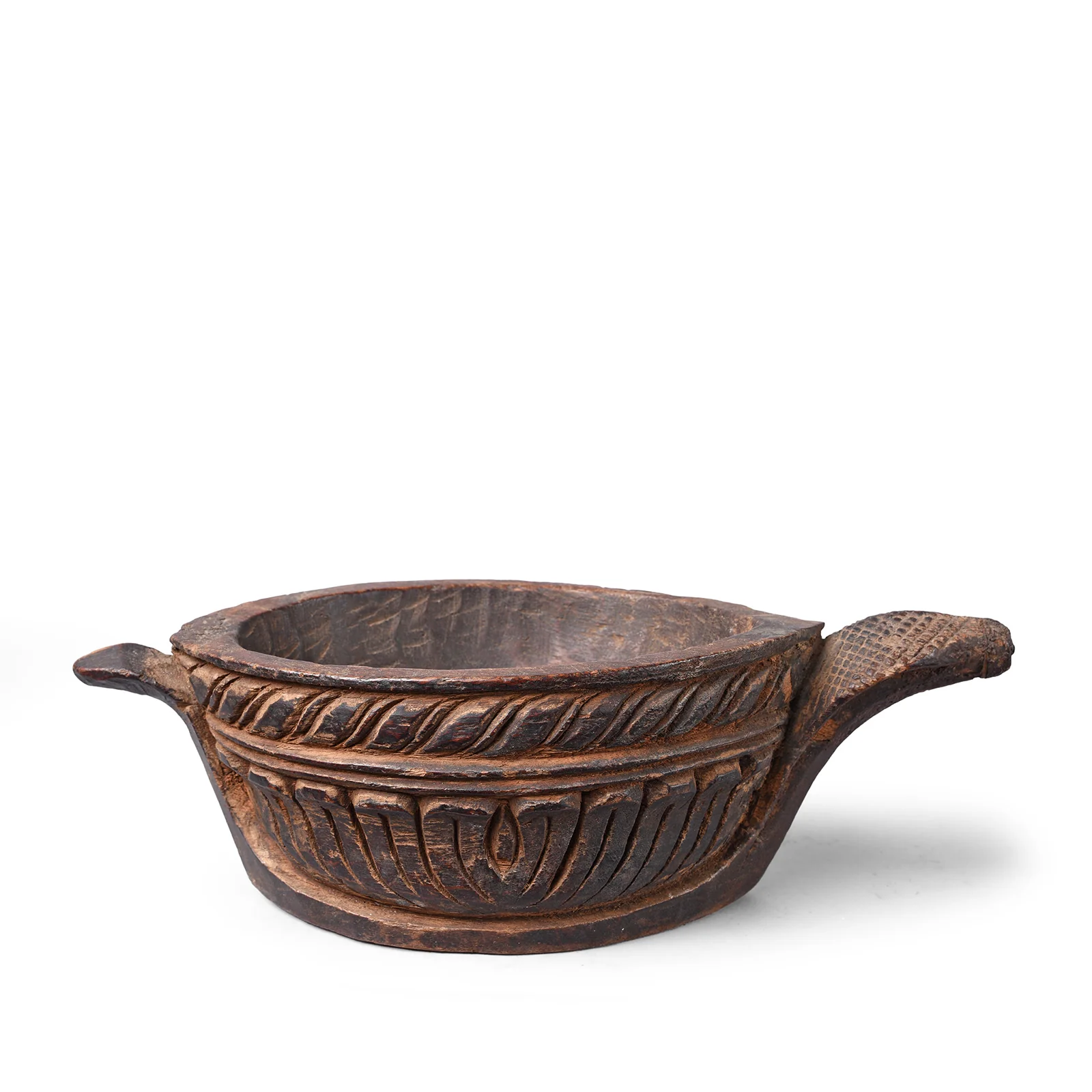 Carved Indian Opium Grinder (Kharal) -19thC - Image 4