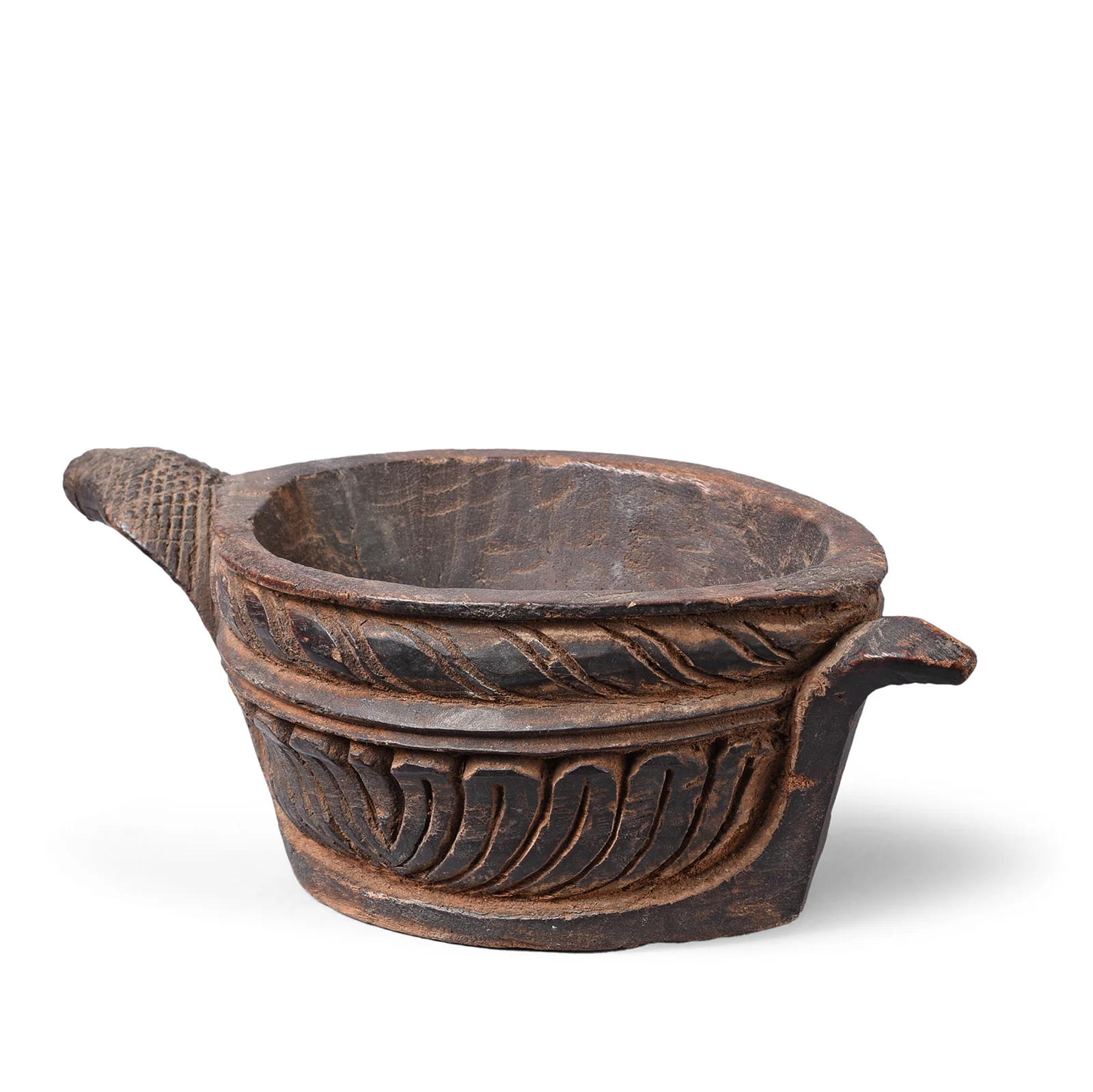 Carved Indian Opium Grinder (Kharal) -19thC - Image 5