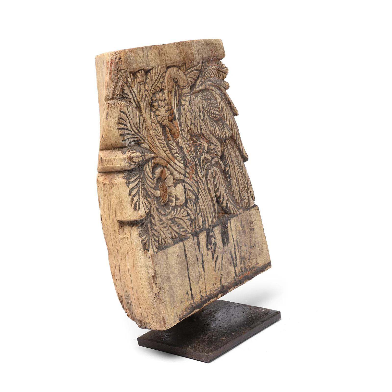 Carved Peacock Panel From A Ratha Yatra Chariot - 19thC - Image 2