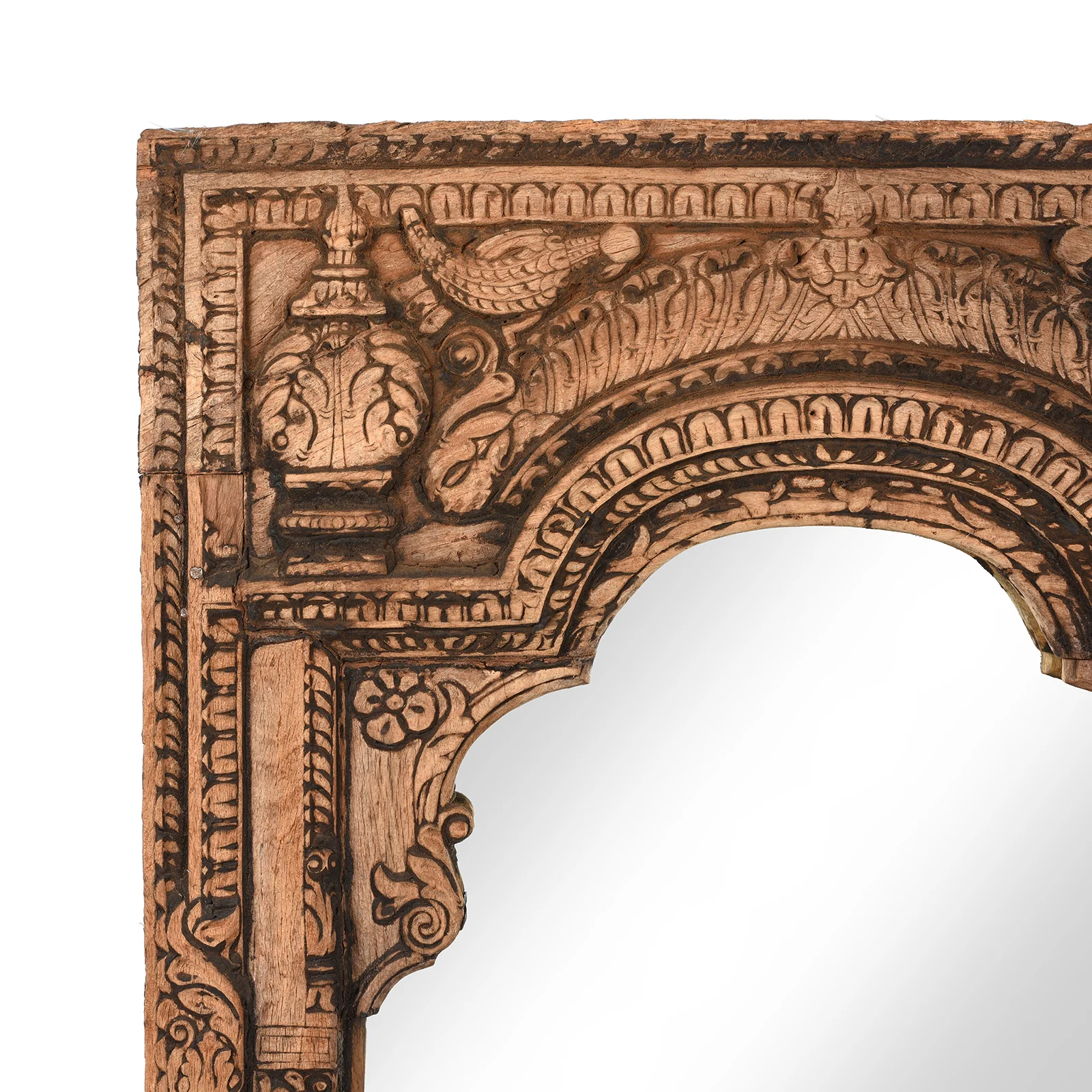 Carved Rosewood Window Mirror From Hyderabad - 18thC - Image 2