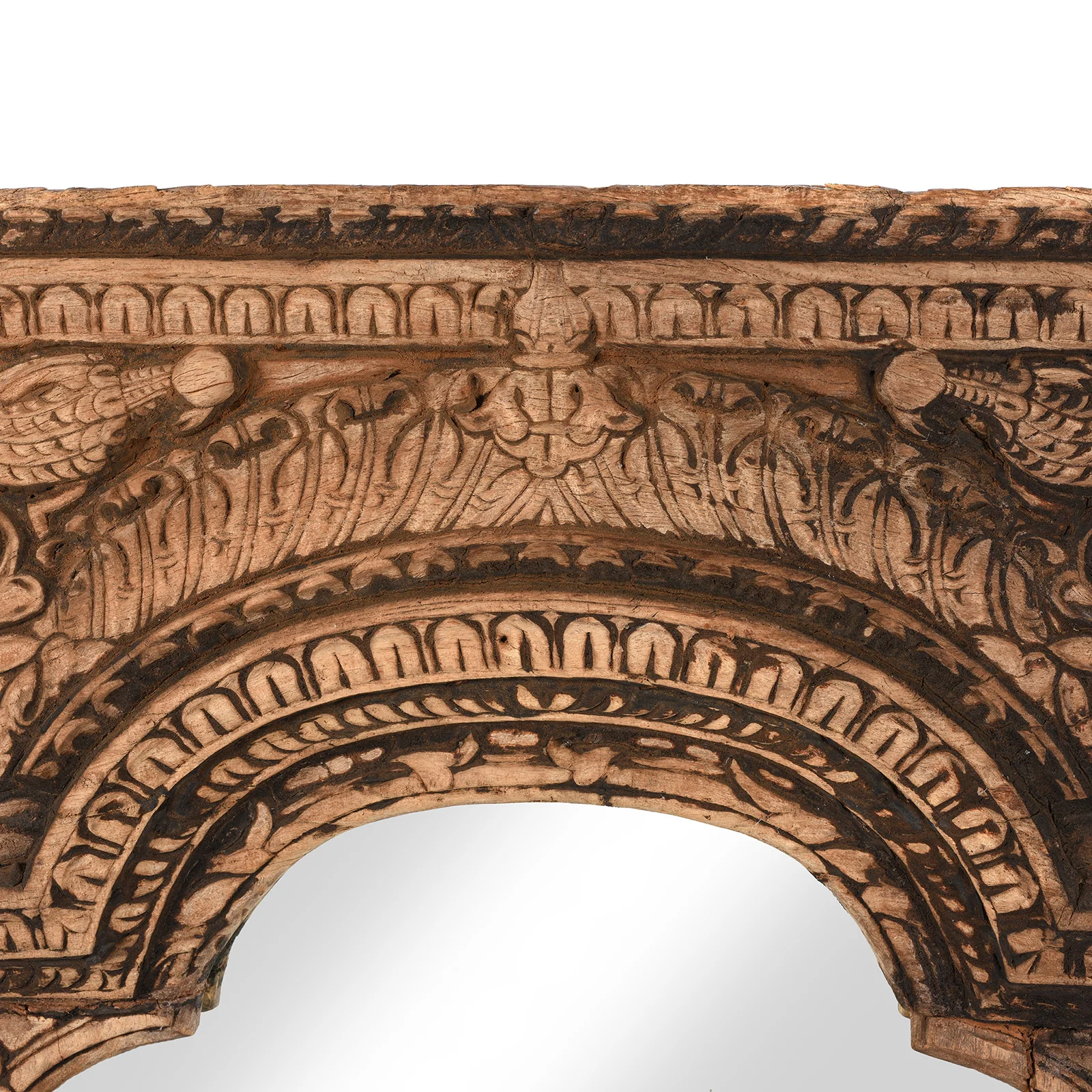 Carved Rosewood Window Mirror From Hyderabad - 18thC - Image 4