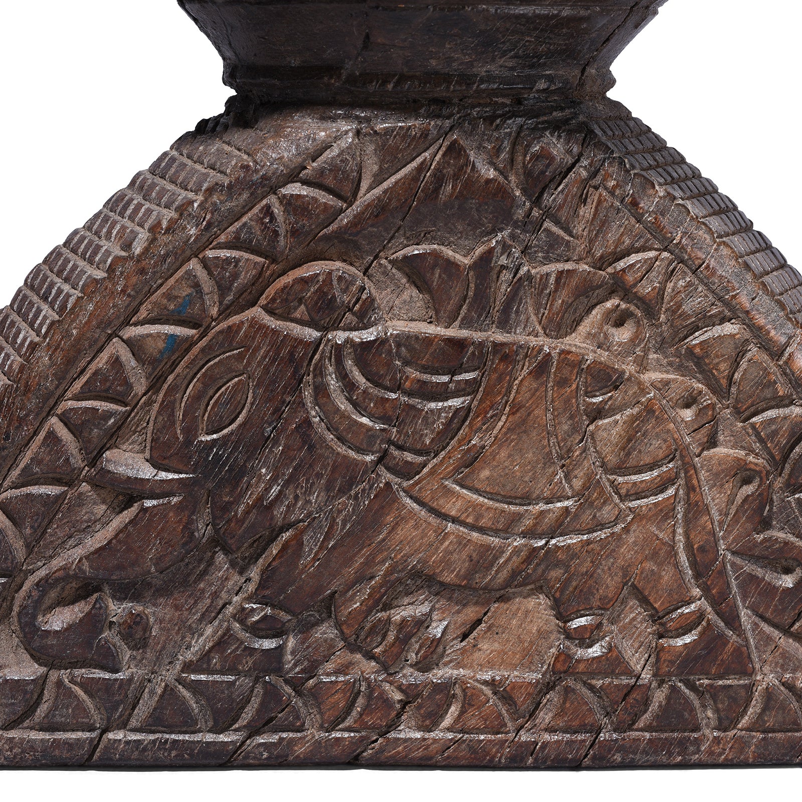 Carved Teak Seed Drill From Gujarat - Ca 1920 - Image 5