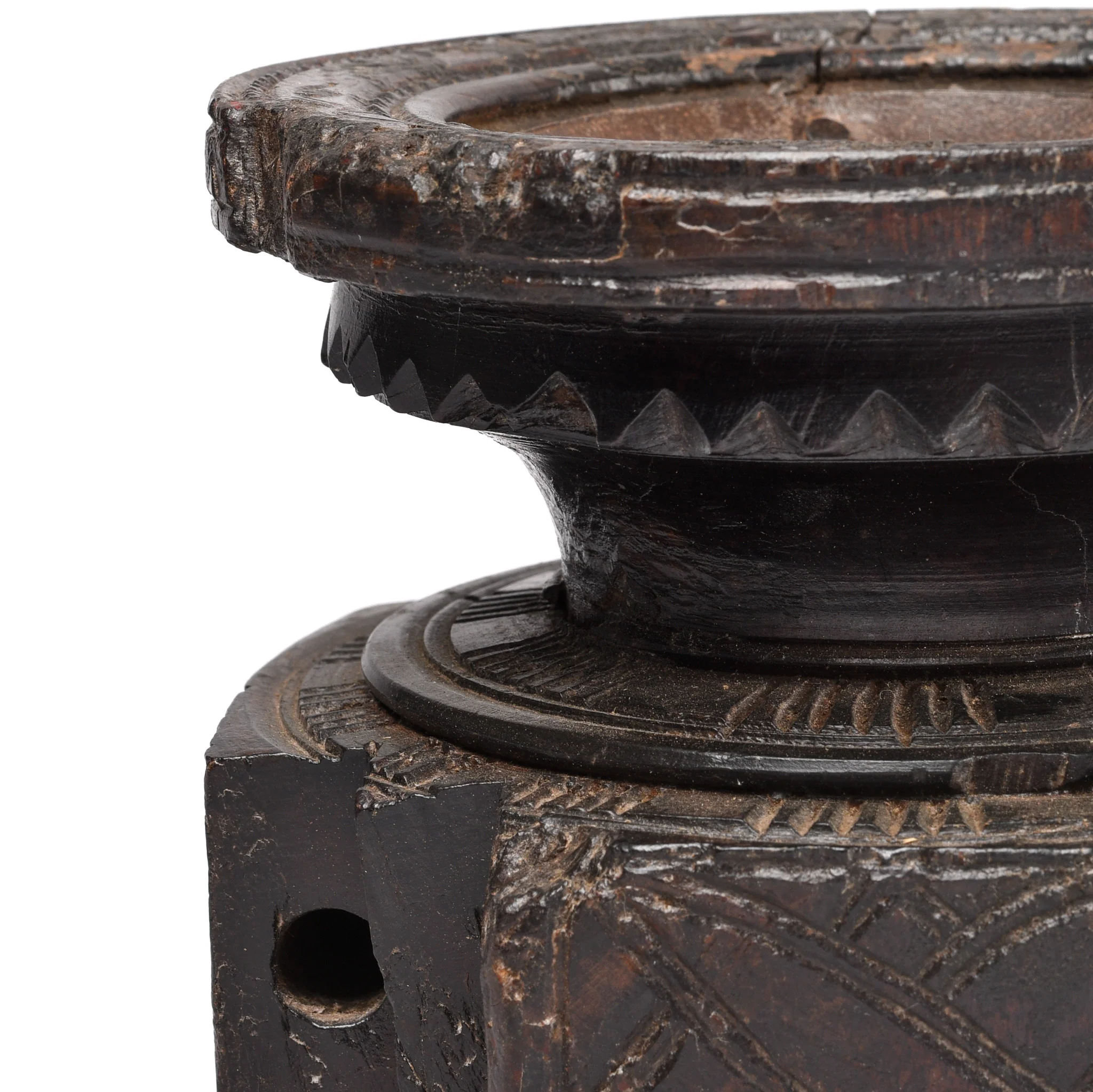 Carved Rosewood Seed Drill Candlestand - 19th Century - Image 4