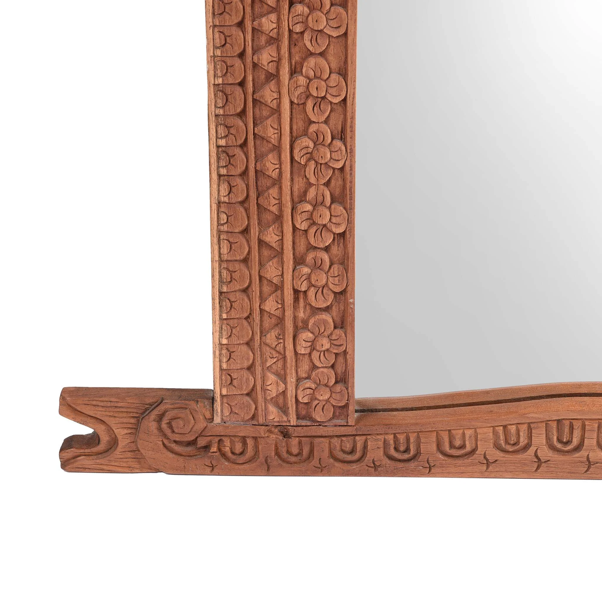 Decorative Indonesian Teak Mirror Frame - Image 3