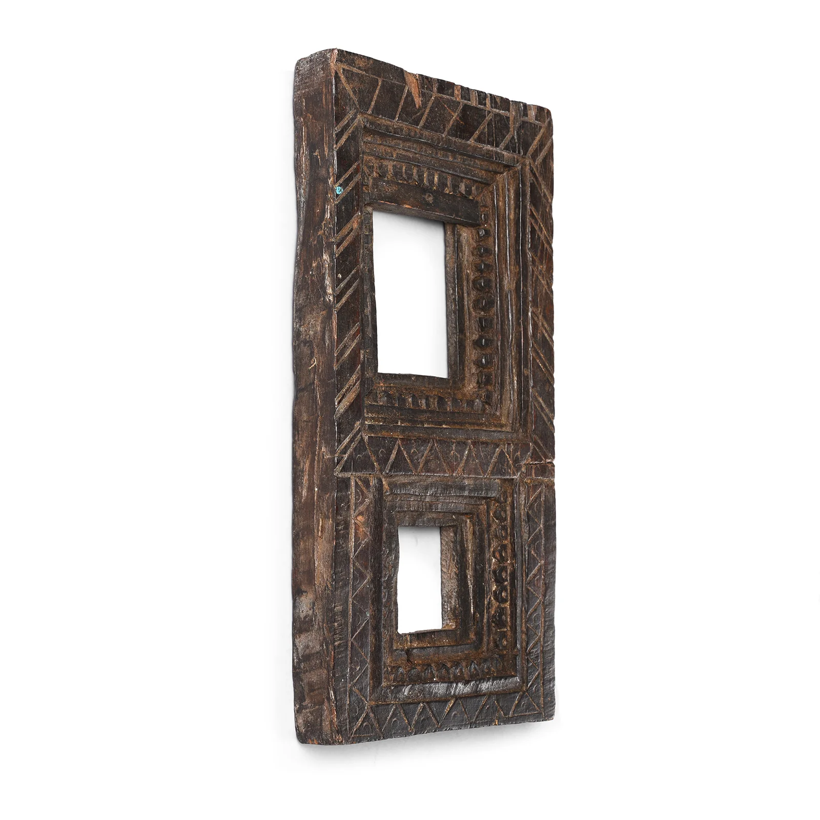 Carved Teak Votive Panel From Andhra Pradesh - Ca 1920's - Image 3
