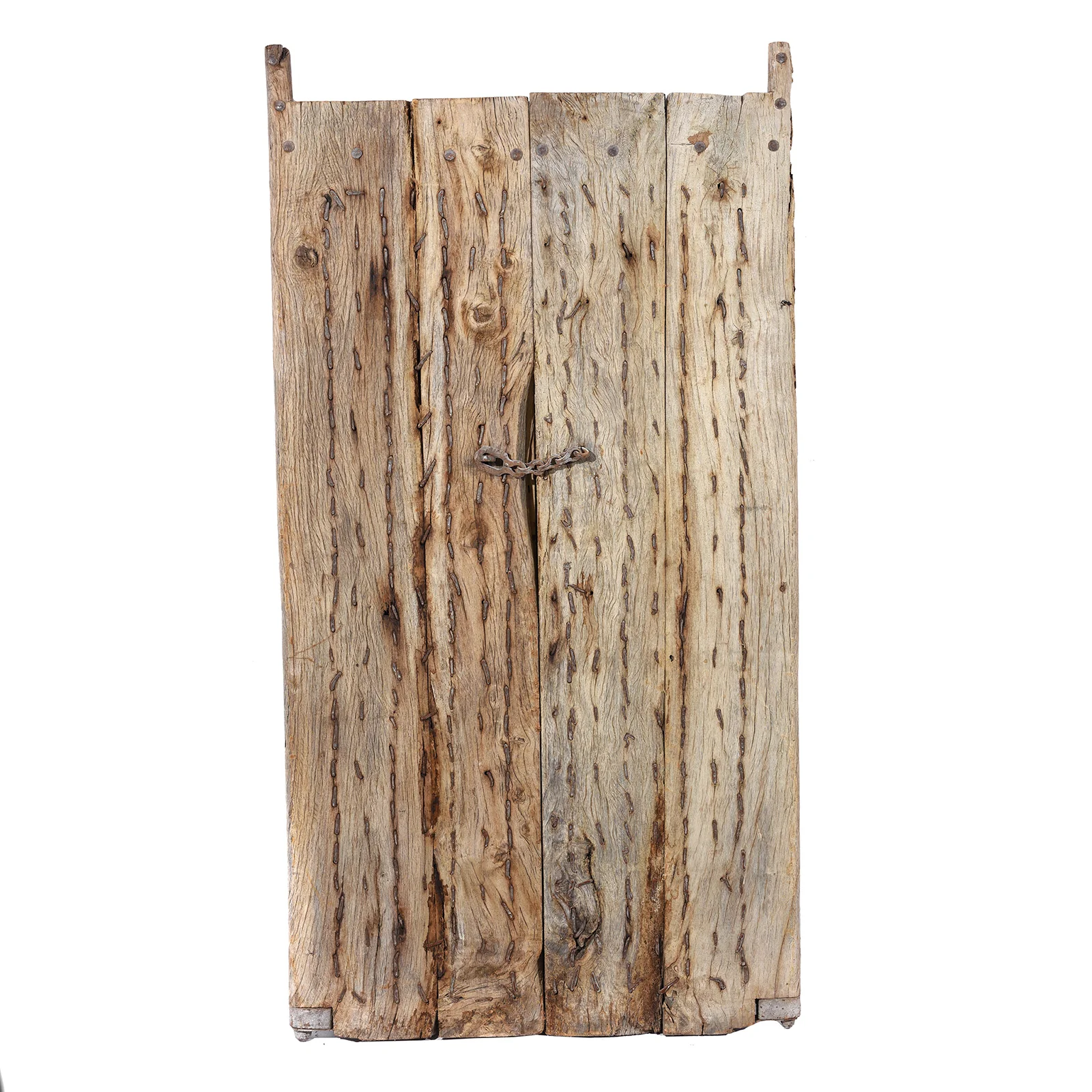Carved Sun Bleached Window Shutters From Punjab - 18thC - Image 6