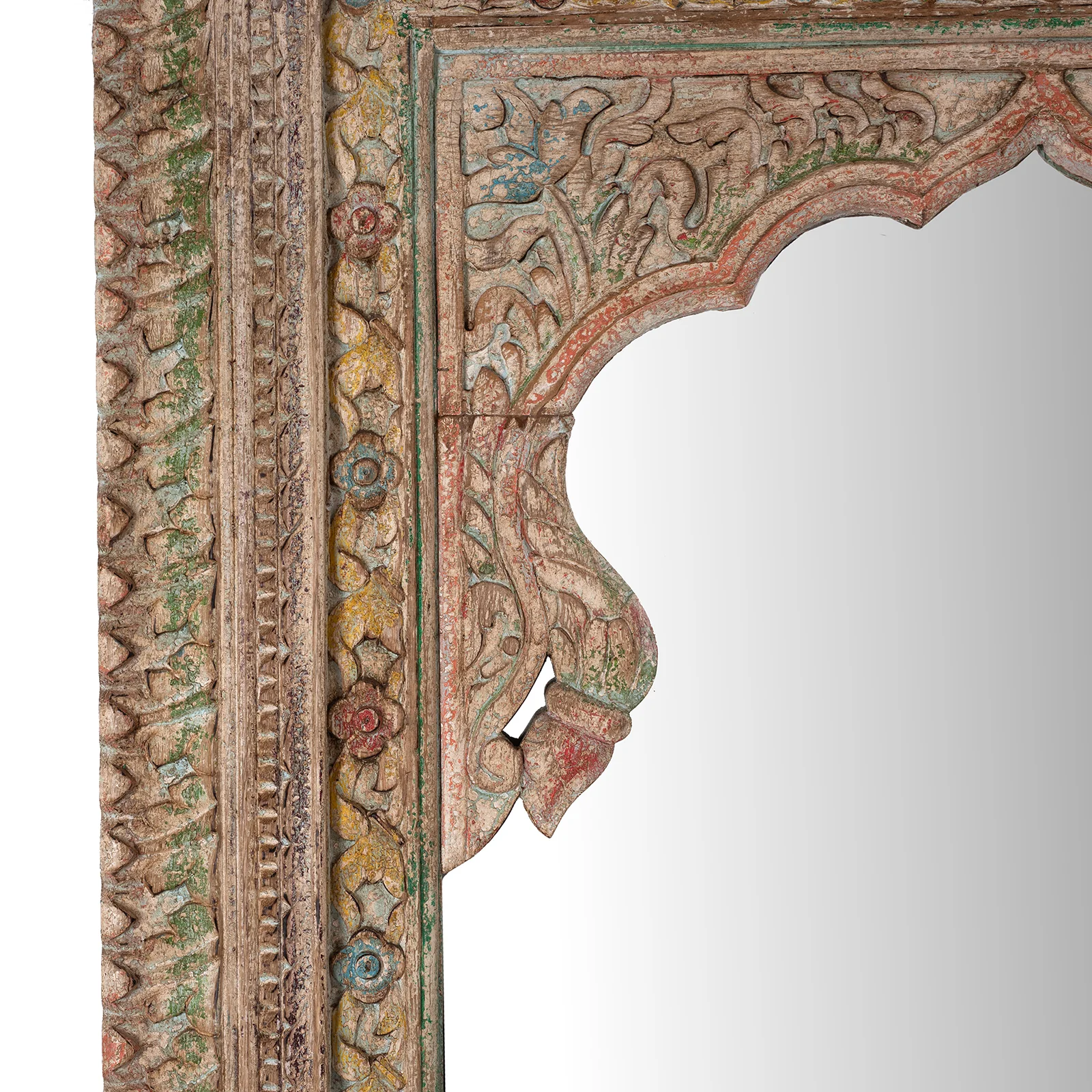 Carved & Painted Large Mihrab Mirror - Image 4