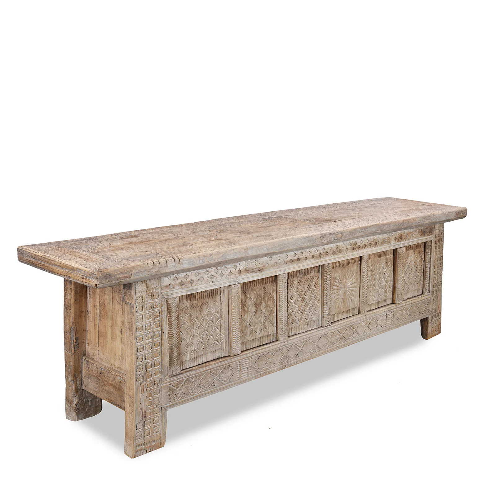 Carved Low Sideboard From Xinjiang - 19th Century - Image 6