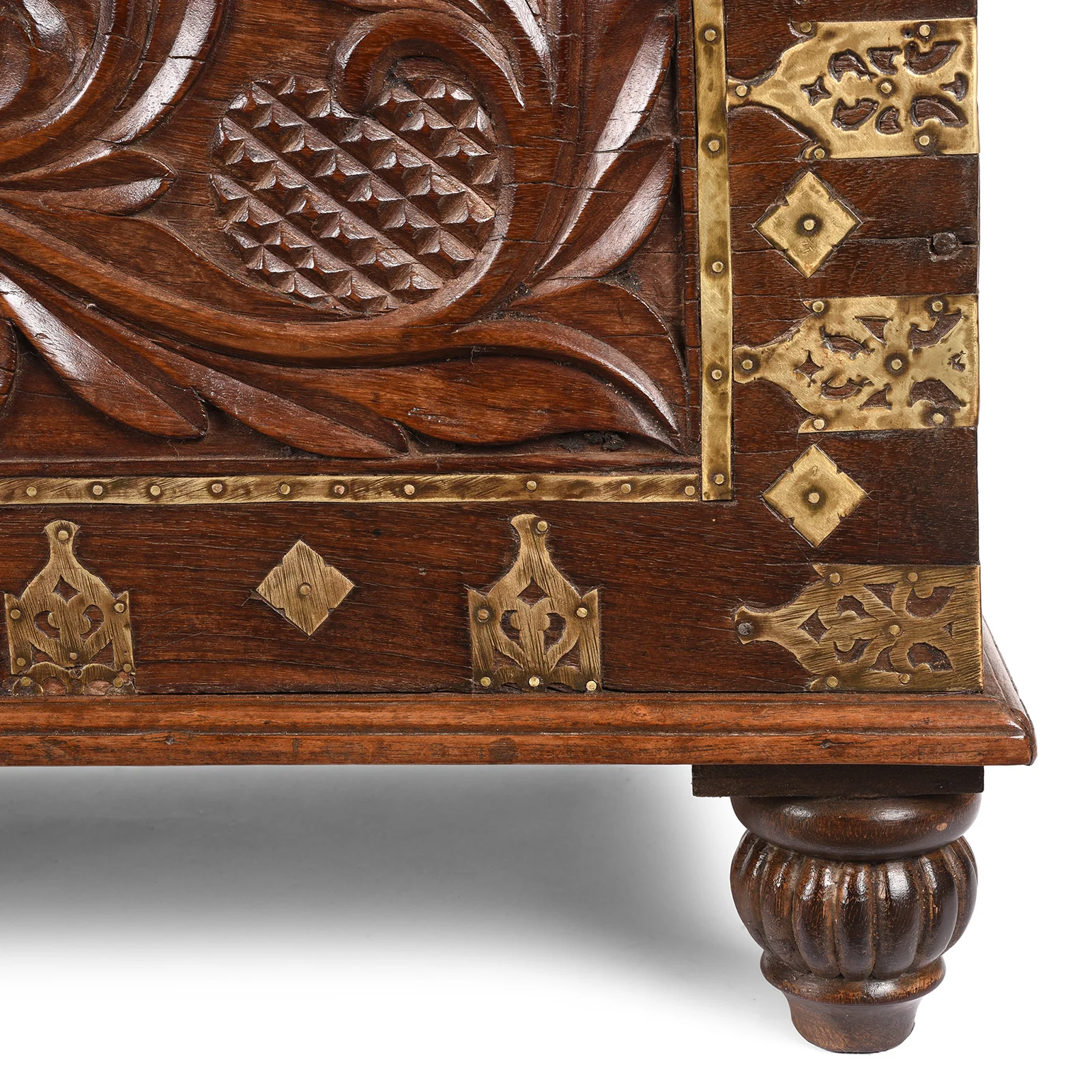 Carved Malabar Chest From Kutch - Ca 1900 - Image 10