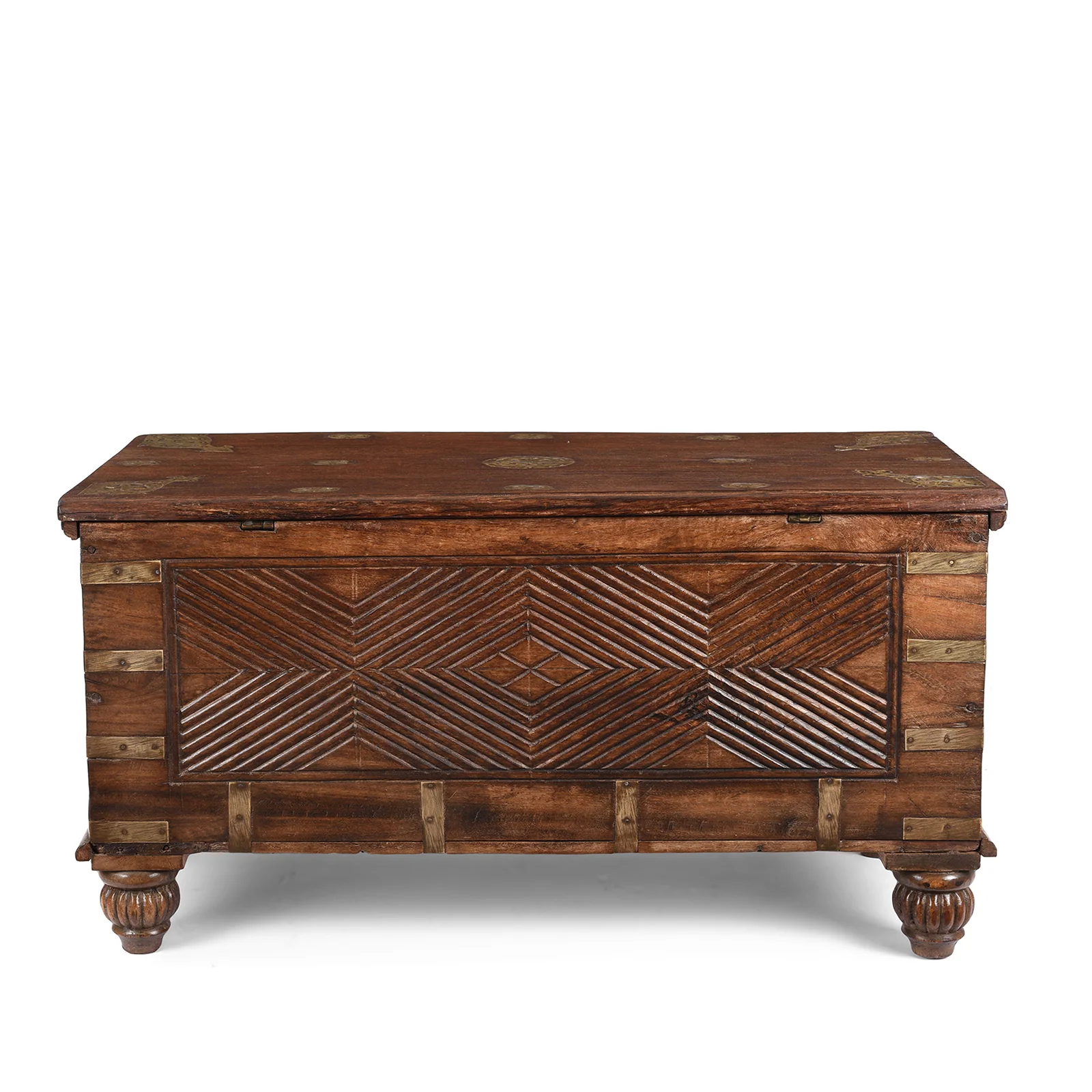 Carved Malabar Chest From Kutch - Ca 1900 - Image 11