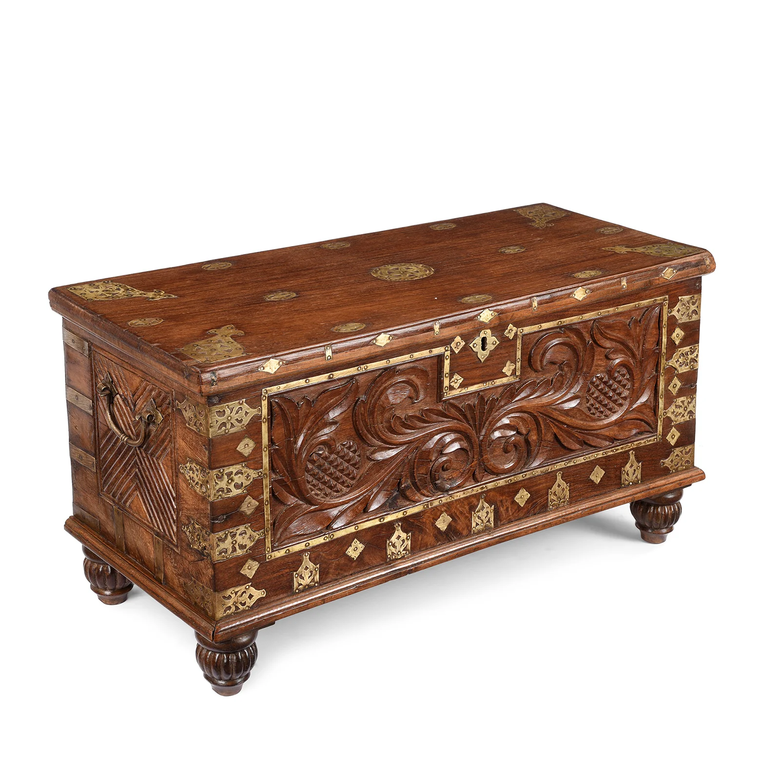 Carved Malabar Chest From Kutch - Ca 1900 - Image 3