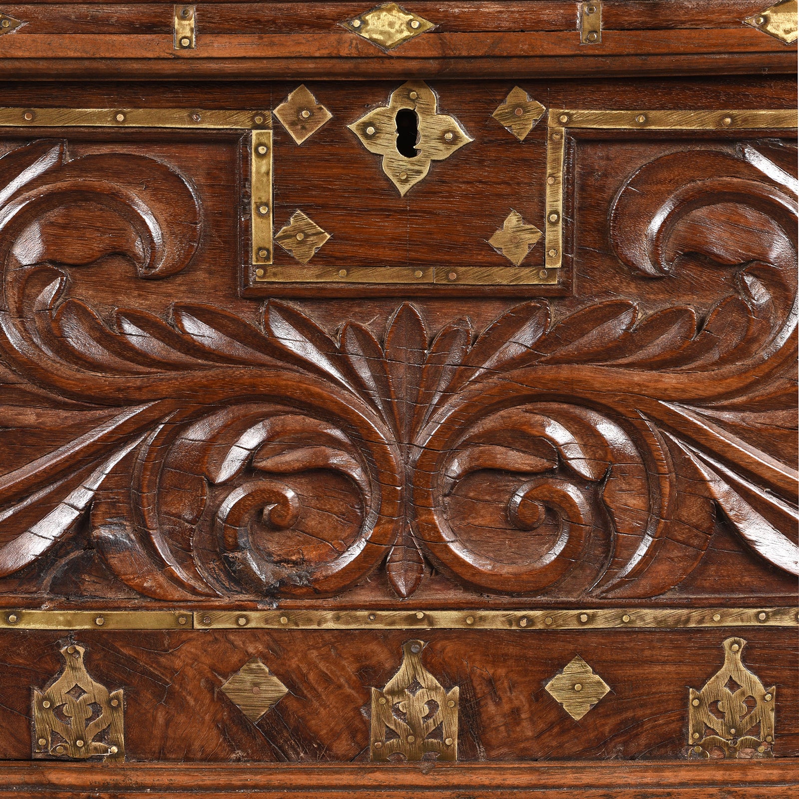 Carved Malabar Chest From Kutch - Ca 1900 - Image 4