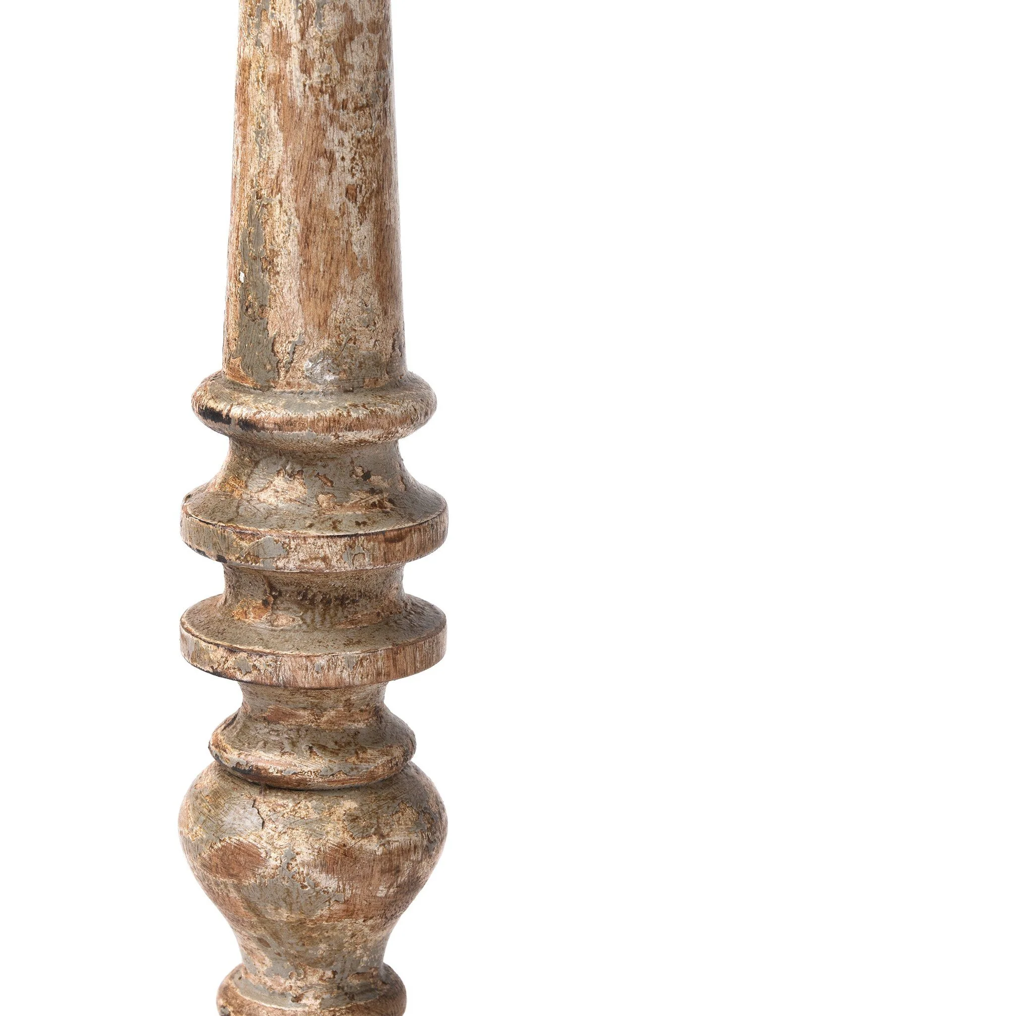 Carved Mango Wood Candlestick From Rajasthan - Image 3