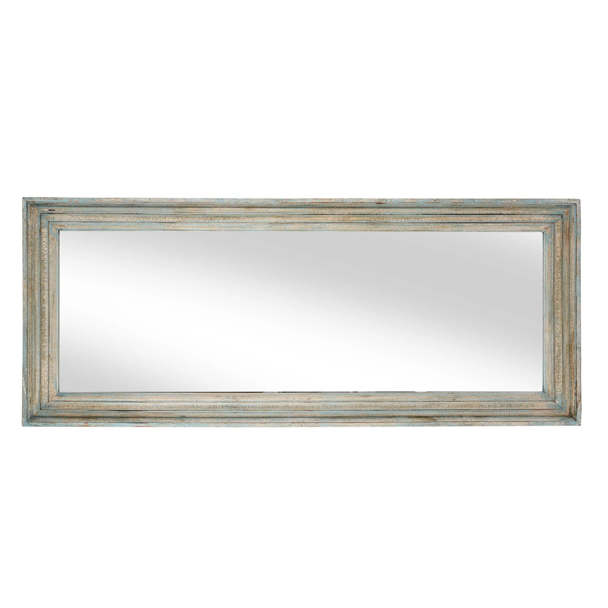 Carved Mango Wood Mirror With Paint Finish - Image 2