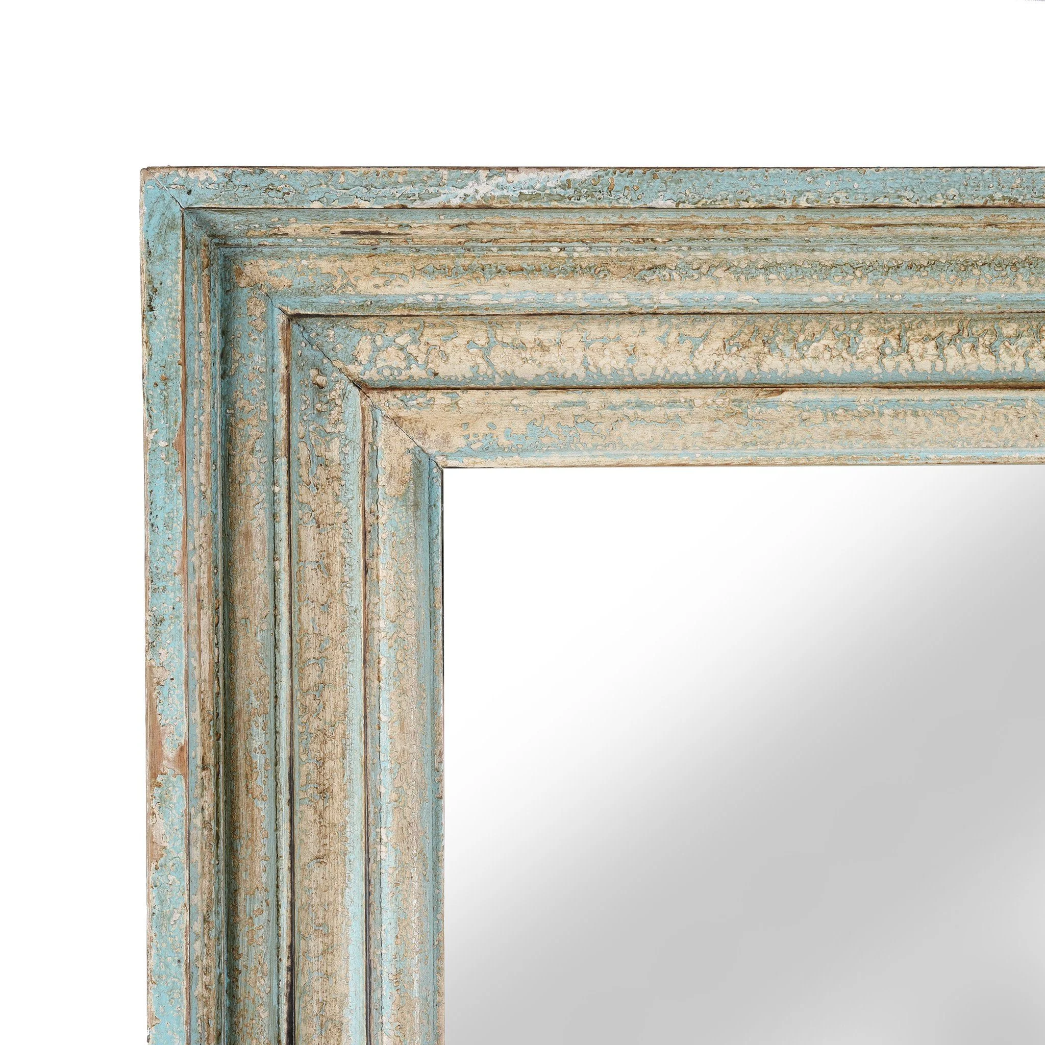 Carved Mango Wood Mirror With Paint Finish - Image 3