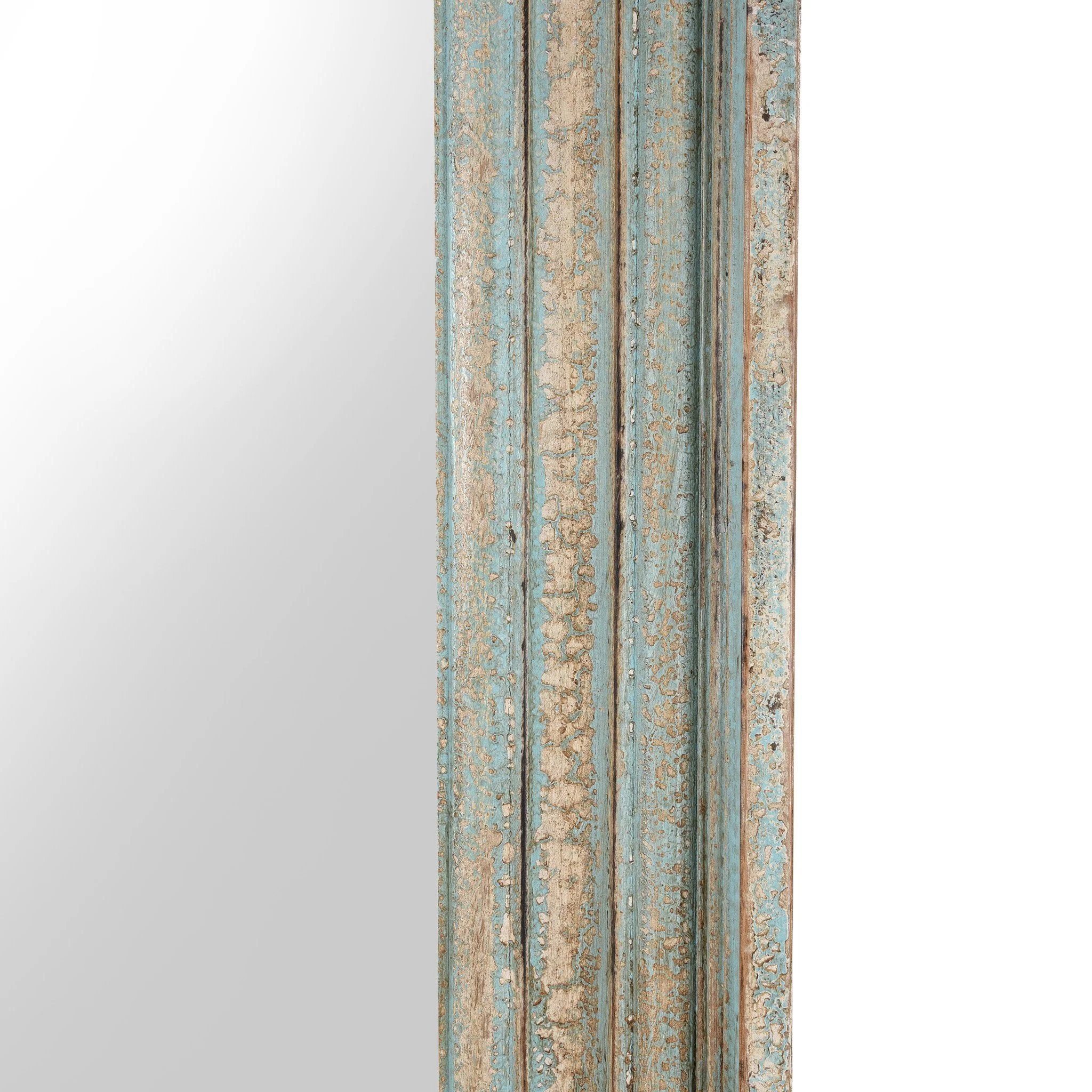 Carved Mango Wood Mirror With Paint Finish - Image 4