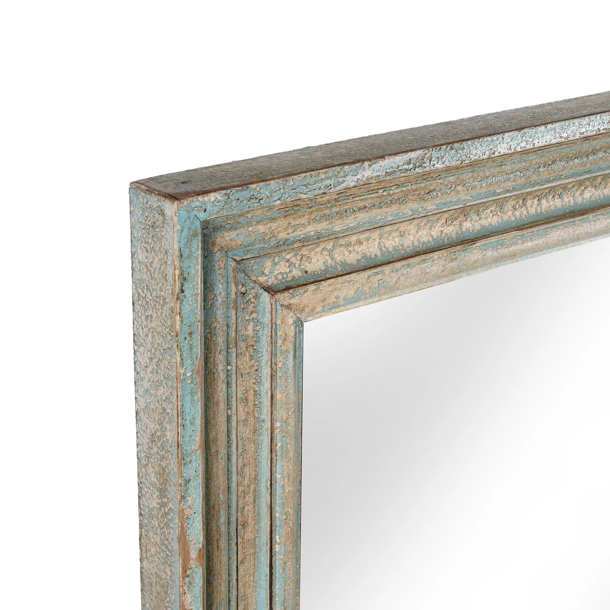 Carved Mango Wood Mirror With Paint Finish - Image 5