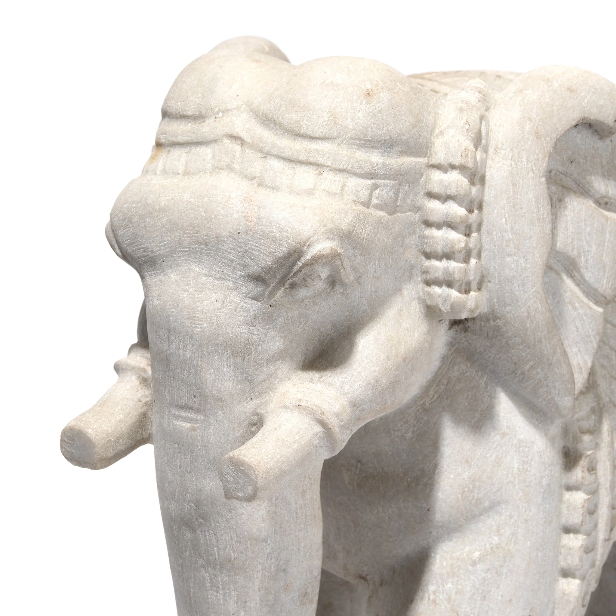 Carved Marble Elephant From Jaipur - Ca 1980 - Image 2