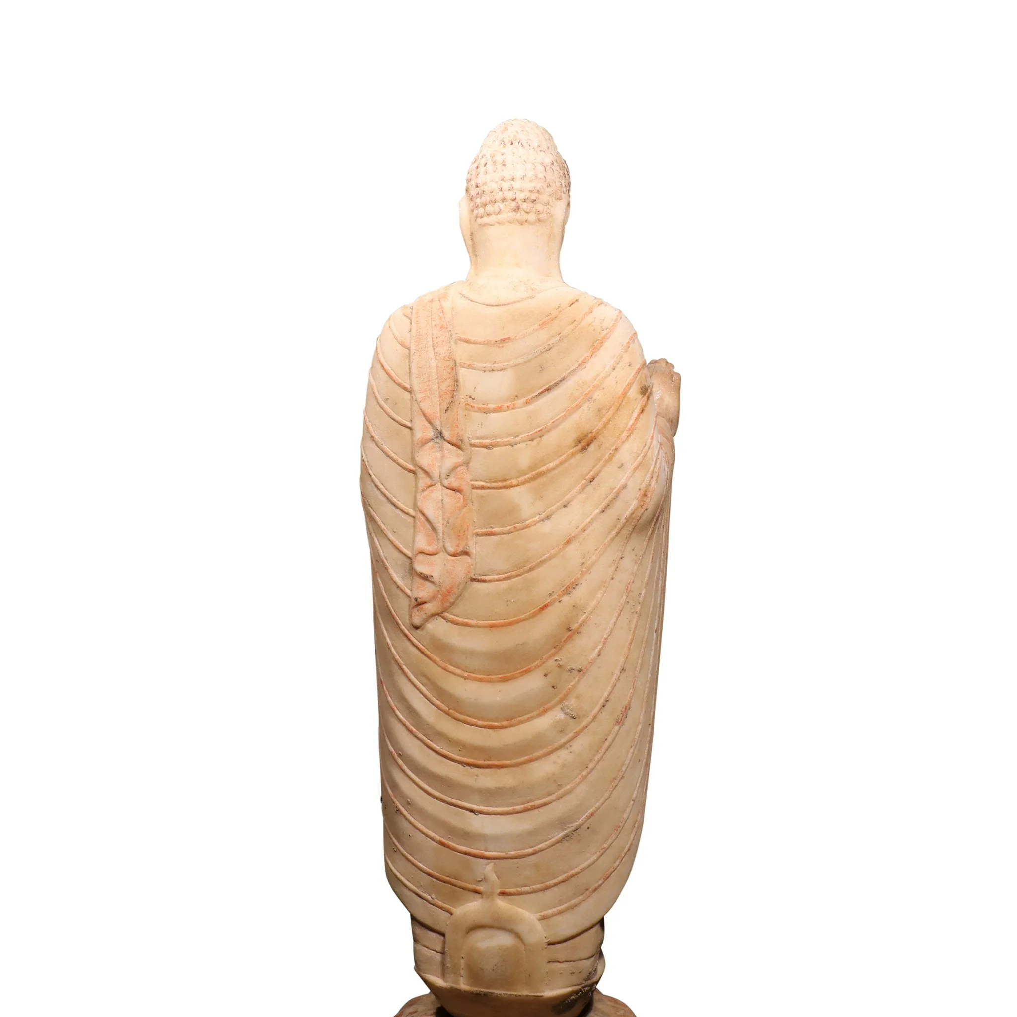 Carved Marble Standing Chinese Buddha Statue - Image 3