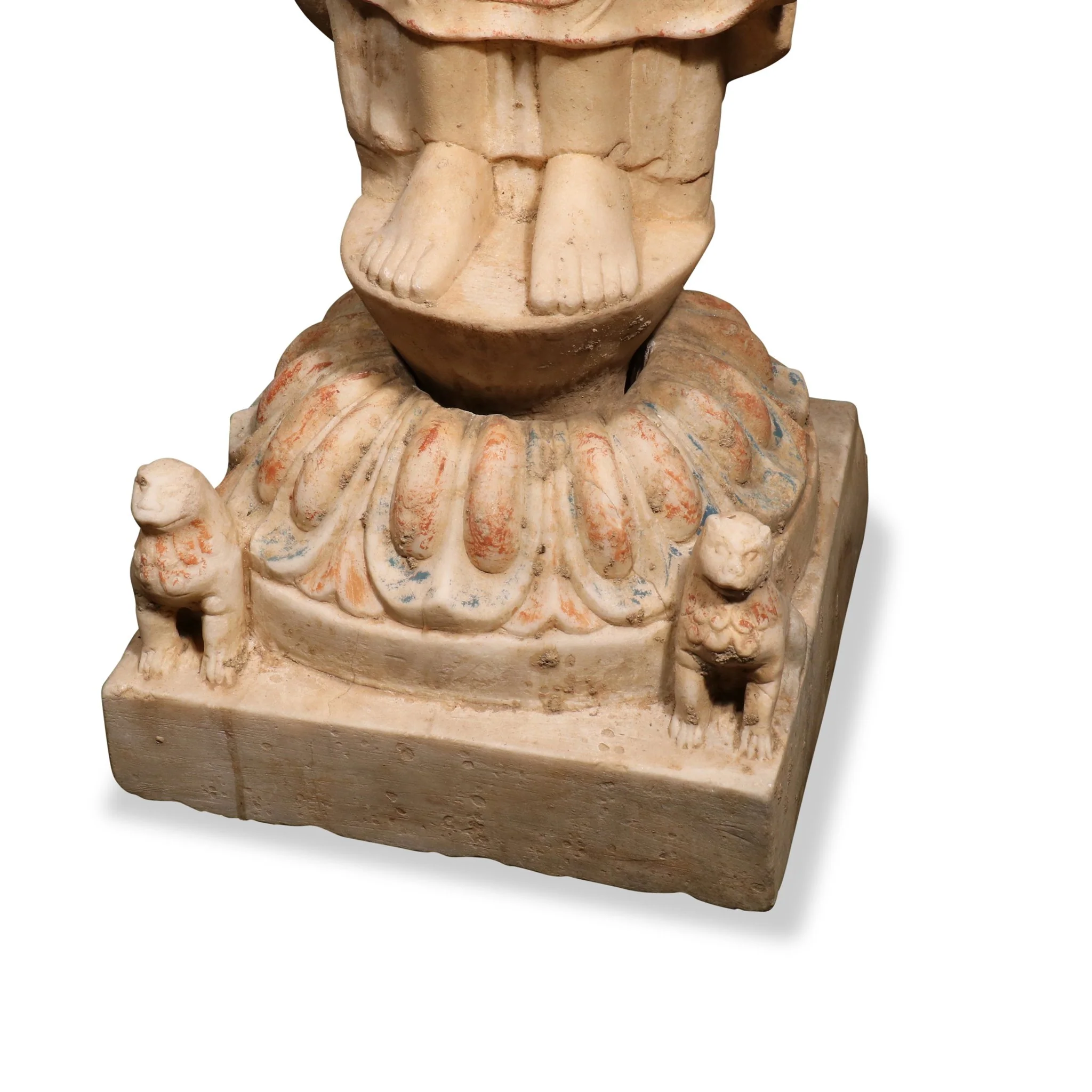 Carved Marble Standing Chinese Buddha Statue - Image 5
