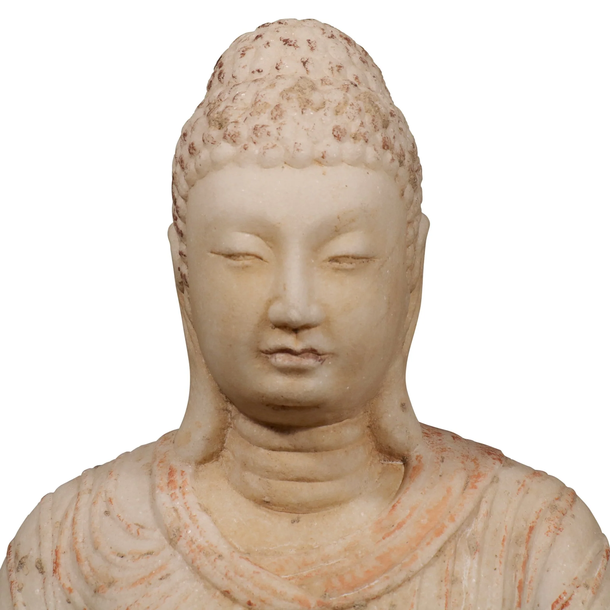 Carved Marble Standing Chinese Buddha Statue - Image 7