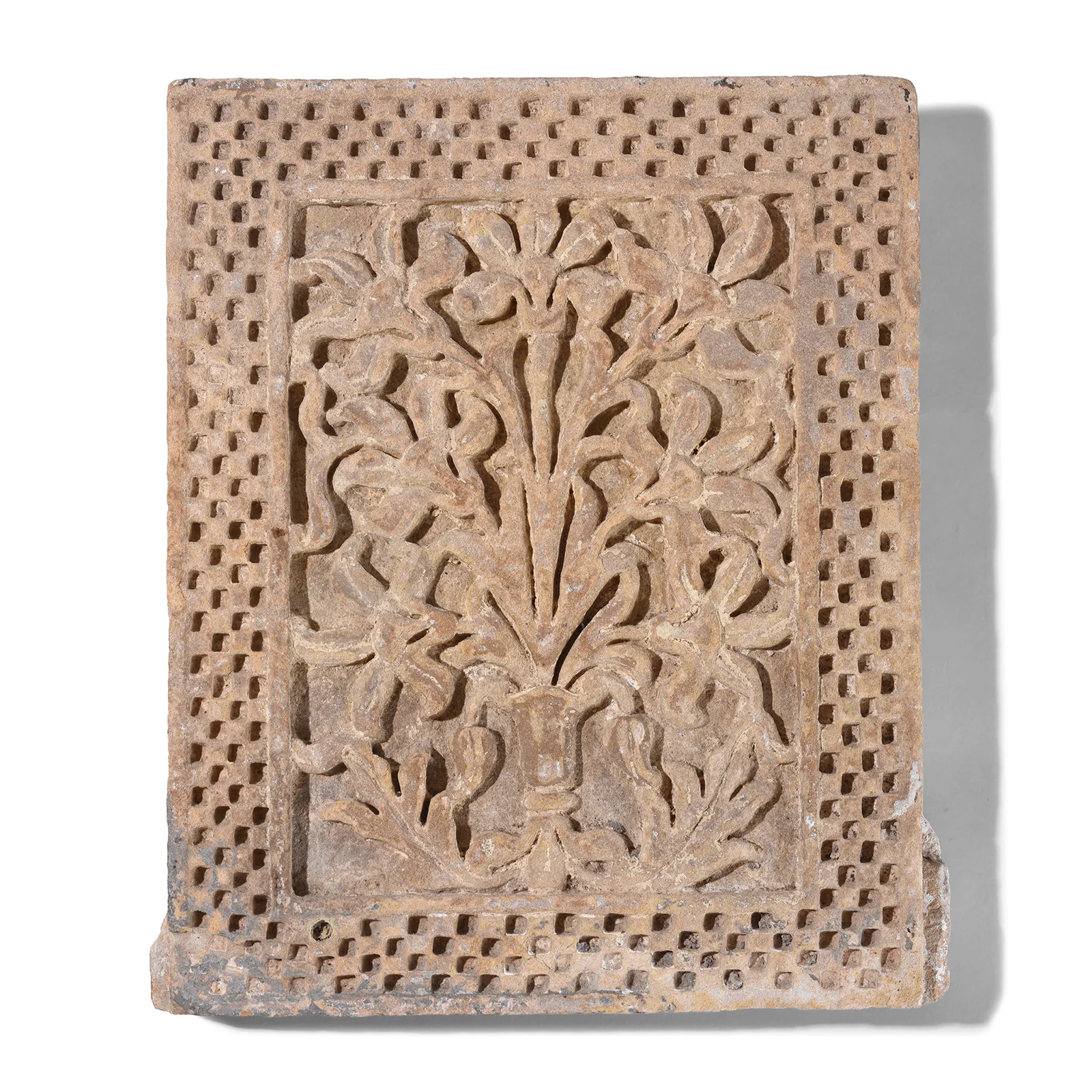 Carved Stone Panel From Jaisalmer - 19th Century