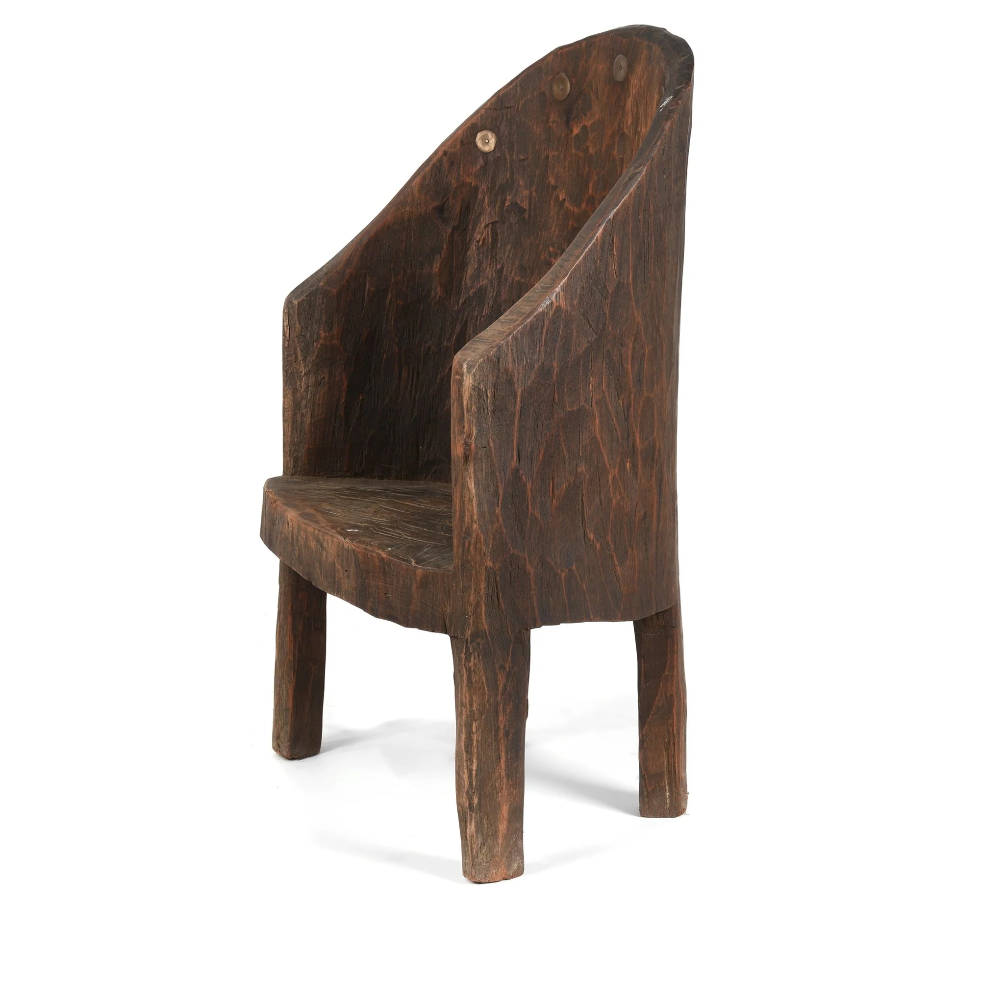 Carved Tribal Chair From Nagaland -  Ca 1920 - Image 2