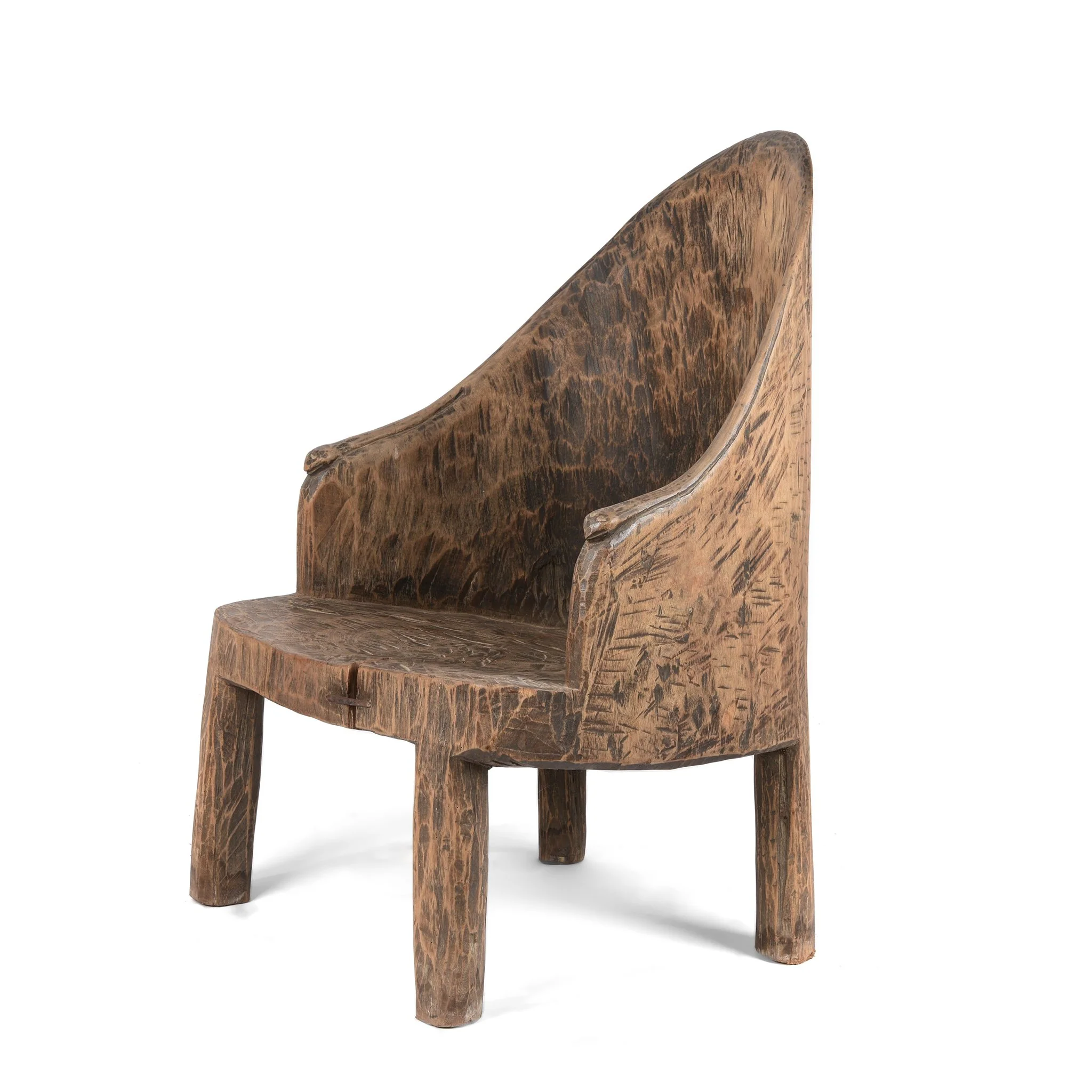 Carved Tribal Chair From Nagaland -  Ca 1920 - Image 2