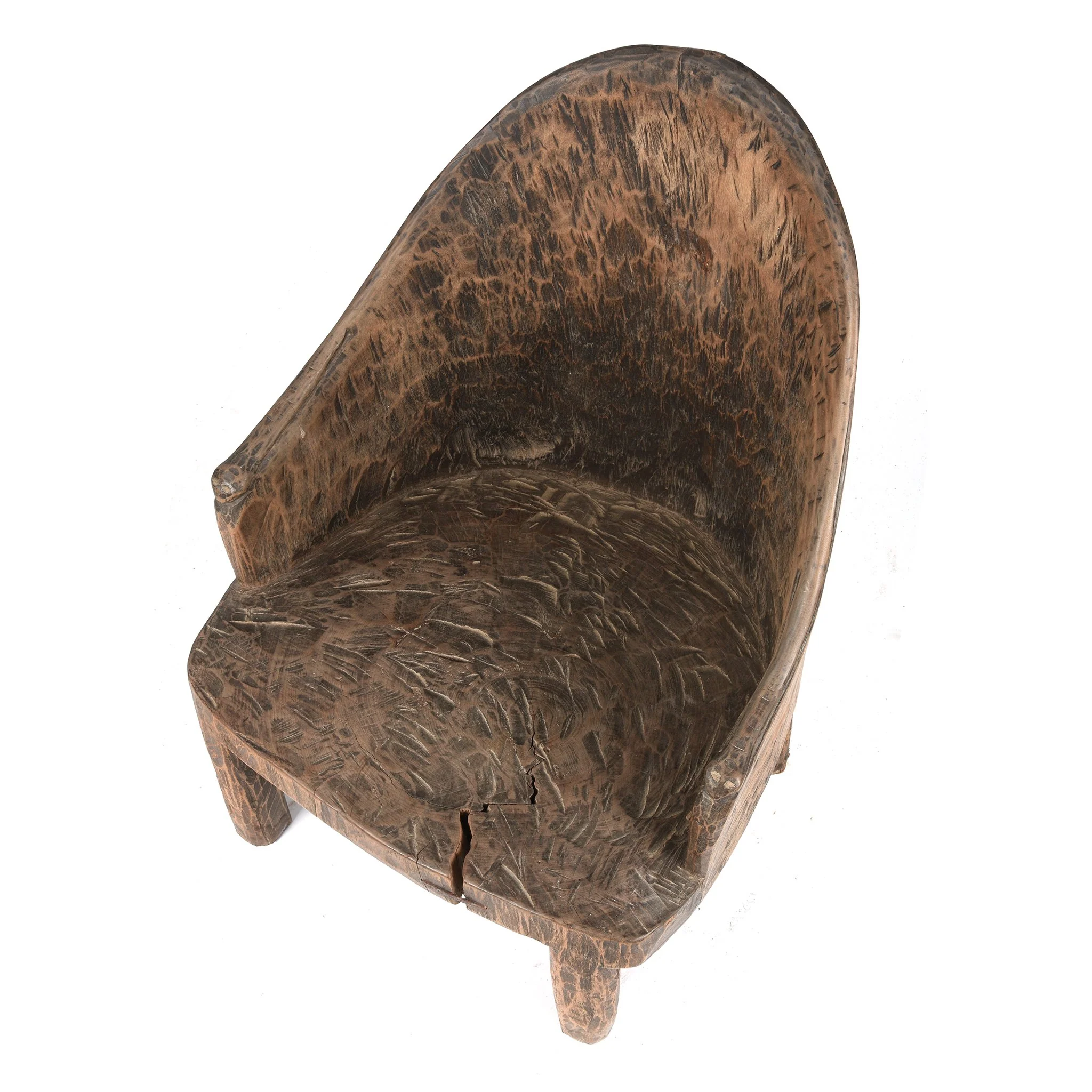 Carved Tribal Chair From Nagaland -  Ca 1920 - Image 4