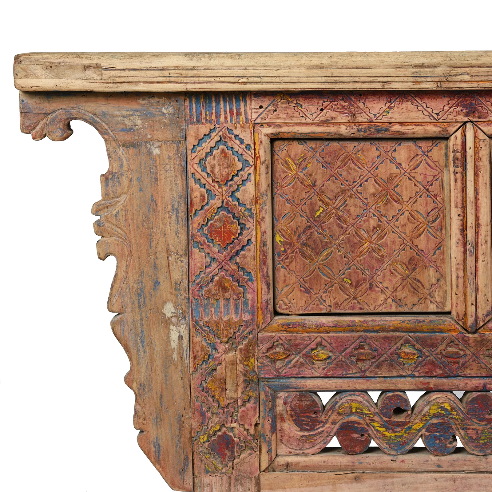 Carved Low Sideboard from Xinjiang - 19th Century - Image 2