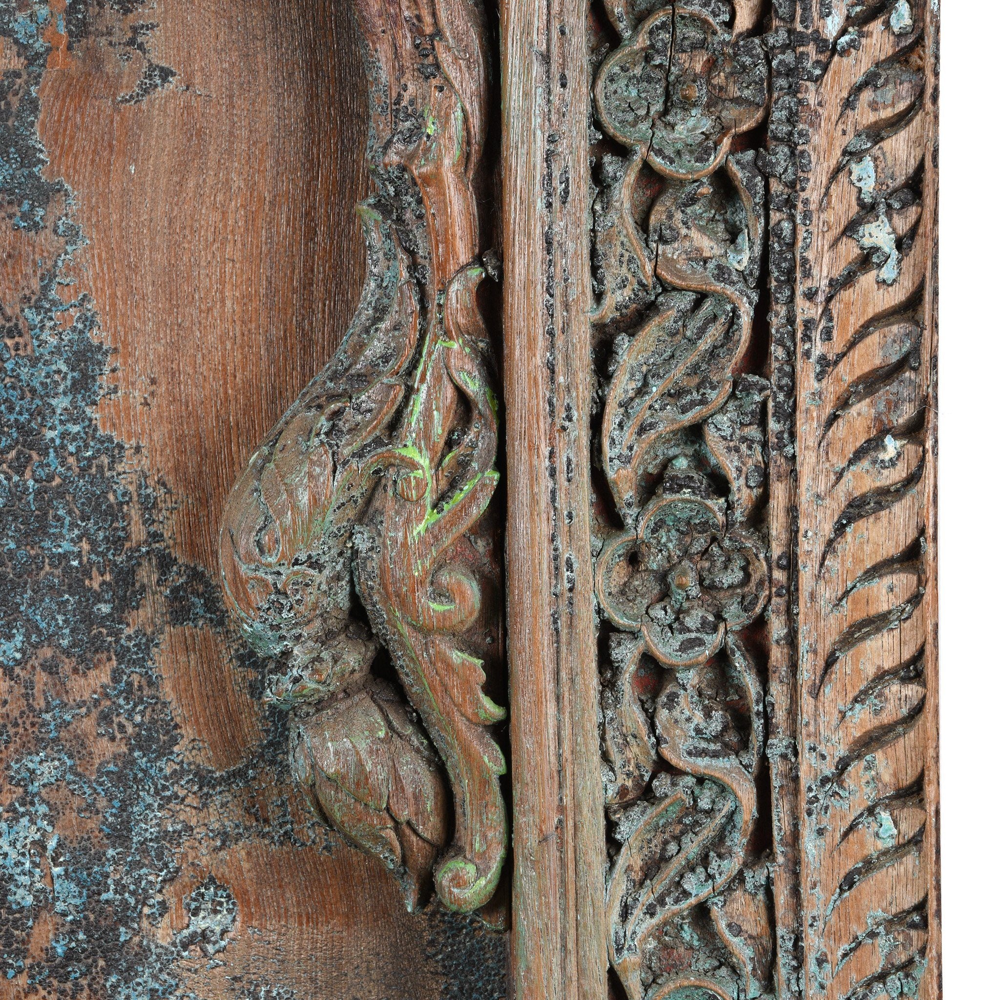 Old Carved Mughal Window Shutter - 18thC - Image 4
