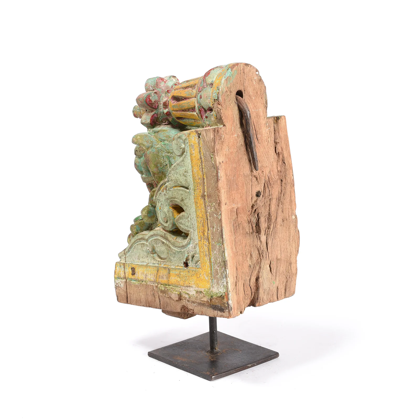 Painted Indian Corbel From Maharashtra - 19th Century - Image 4