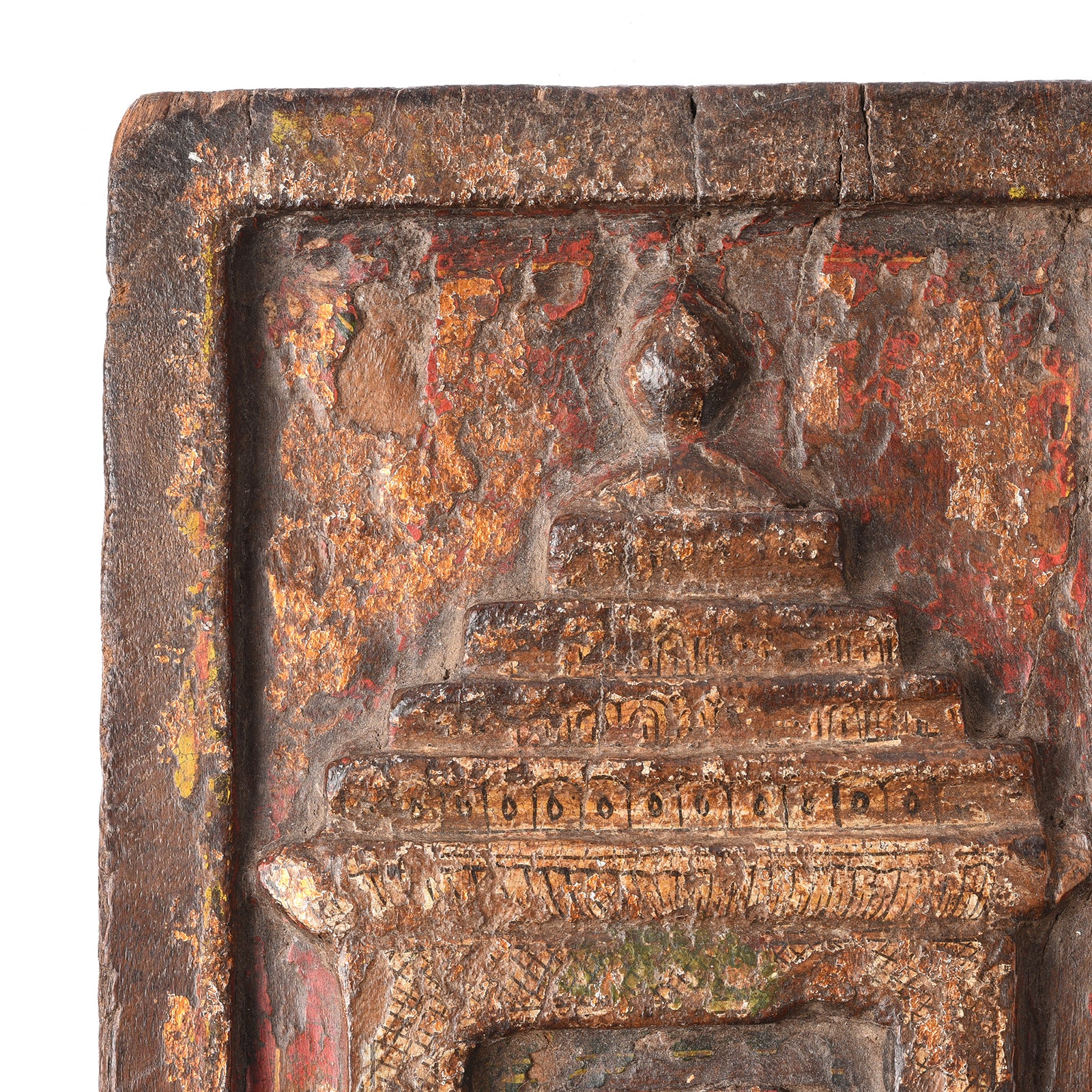 Polychrome Votive Panel From Andhra Pradesh - 19th Century - Image 2