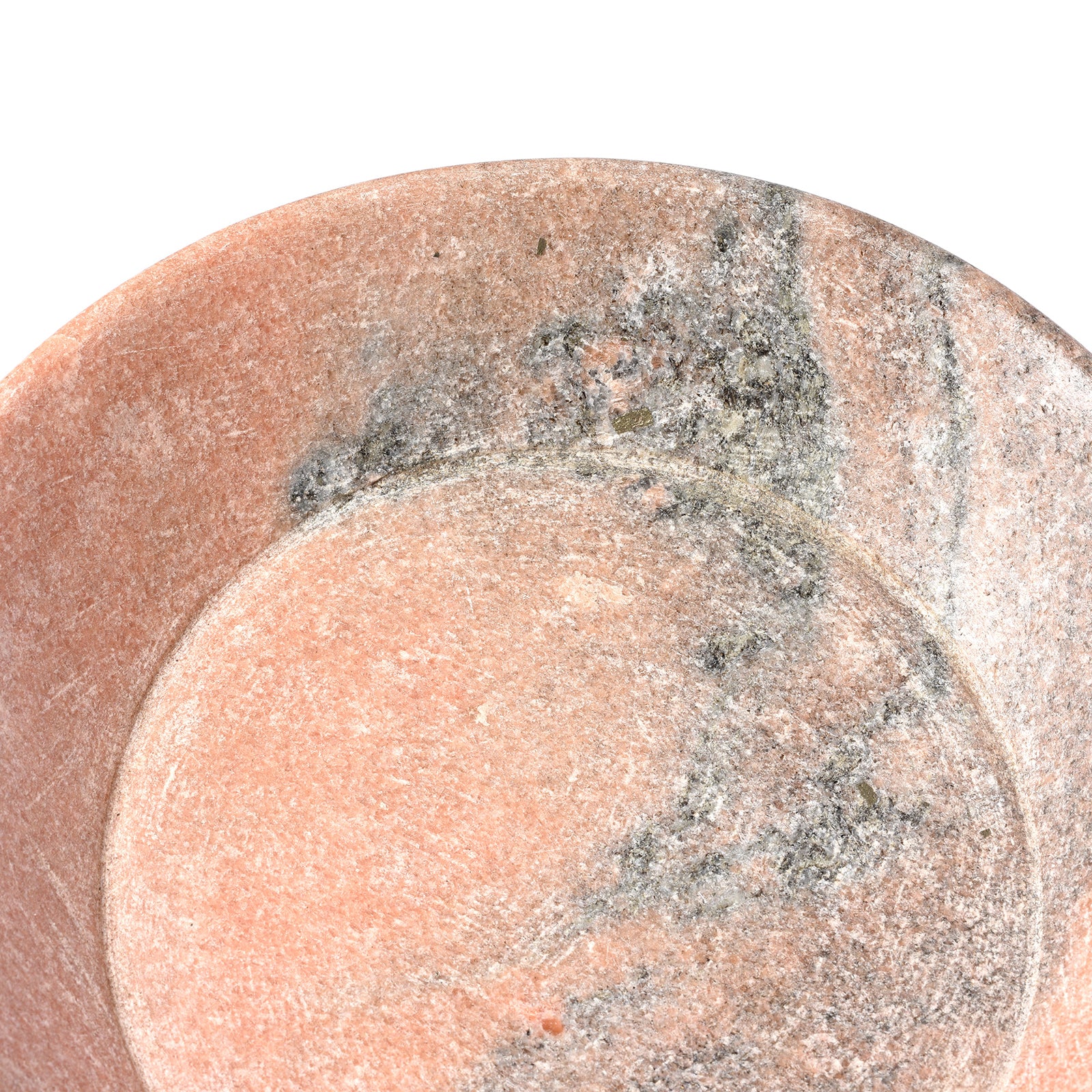 Carved Pink Marble Bowl From Rajasthan - Image 2