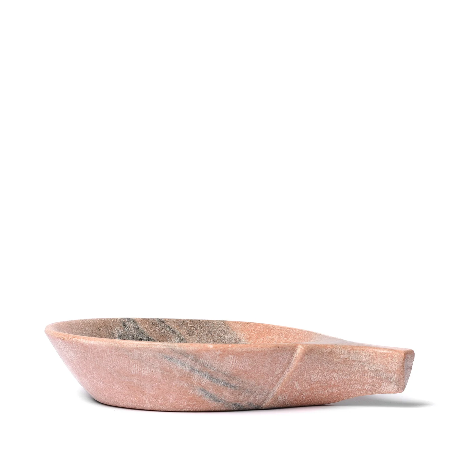 Carved Pink Marble Bowl From Rajasthan - Image 3