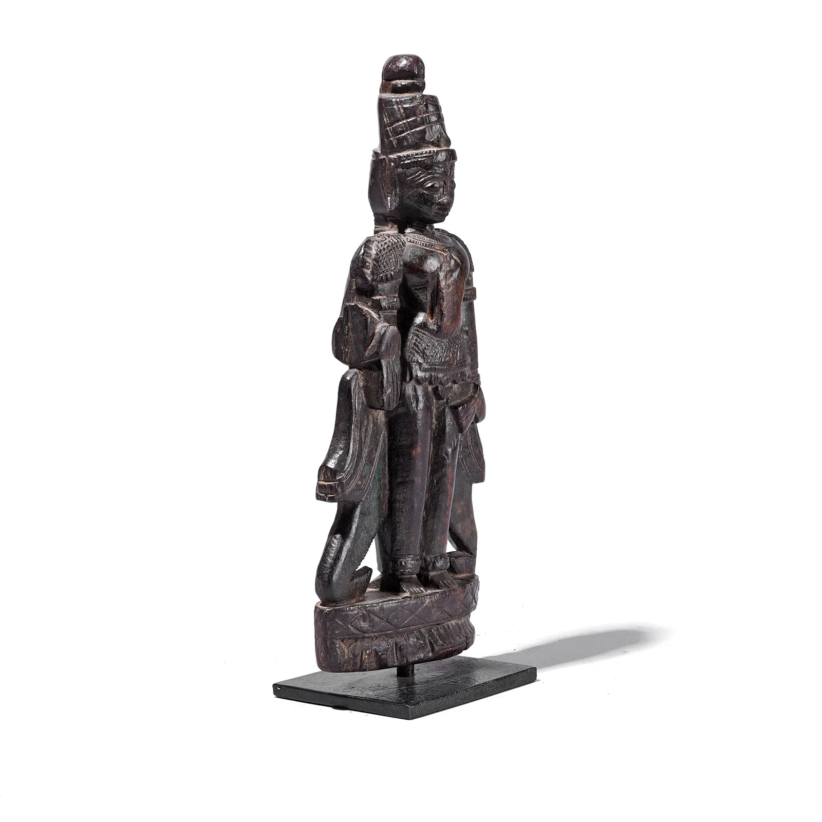 Rosewood Vishnu / Laxshmi Bommai Dolls From Kerala - 1930'S - Image 3