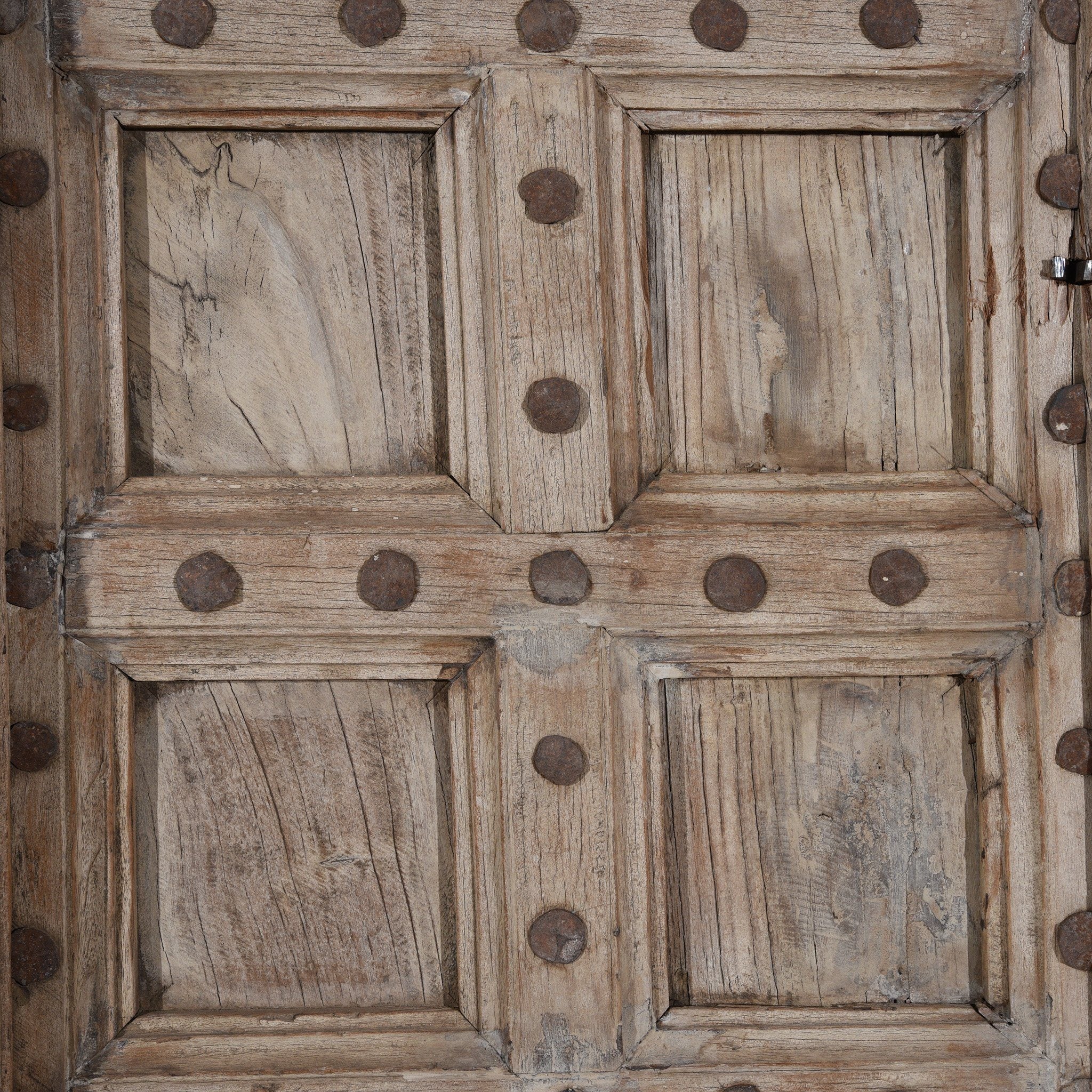 Carved Rosewood Door & Frame From Punjab - 19thC - Image 5