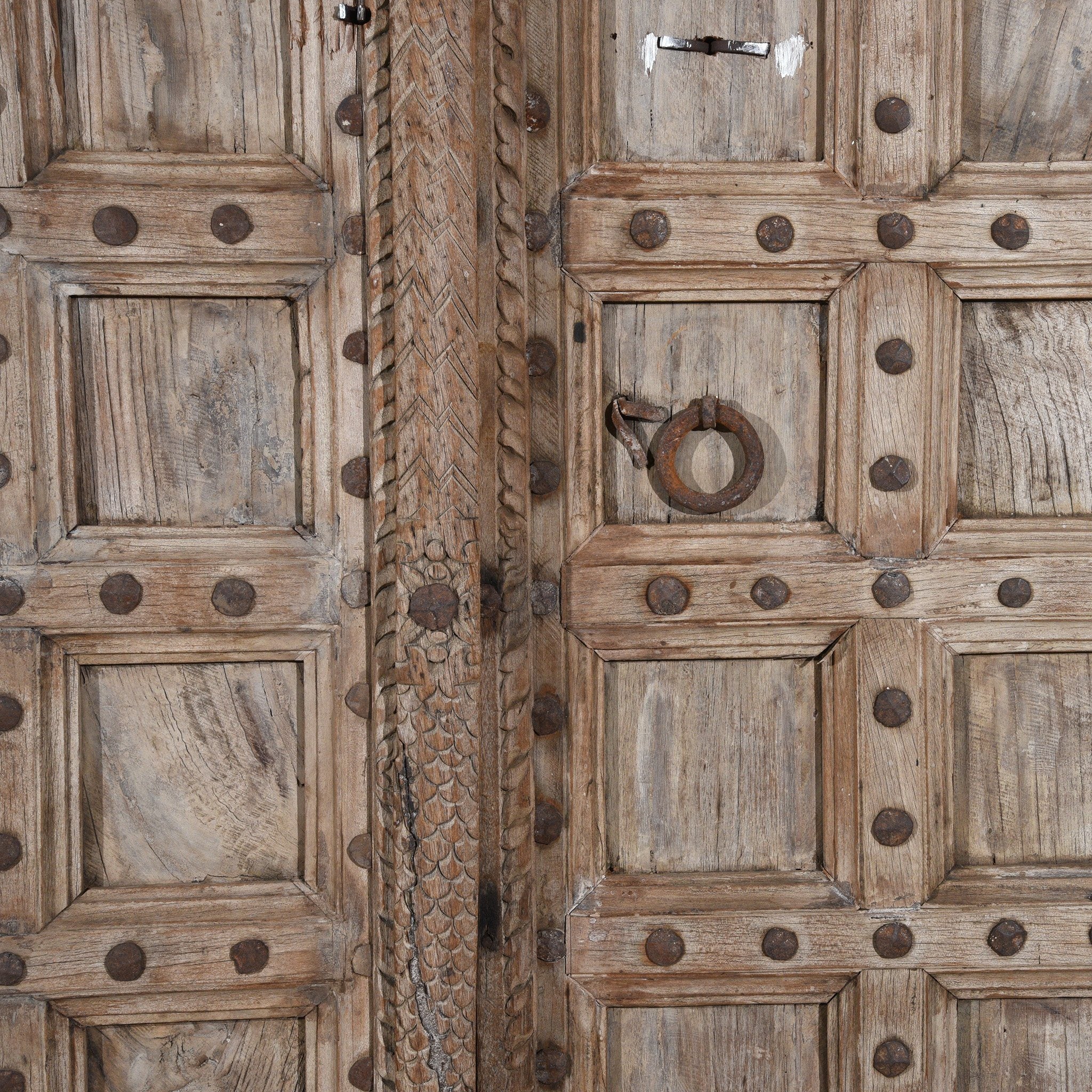 Carved Rosewood Door & Frame From Punjab - 19thC - Image 7
