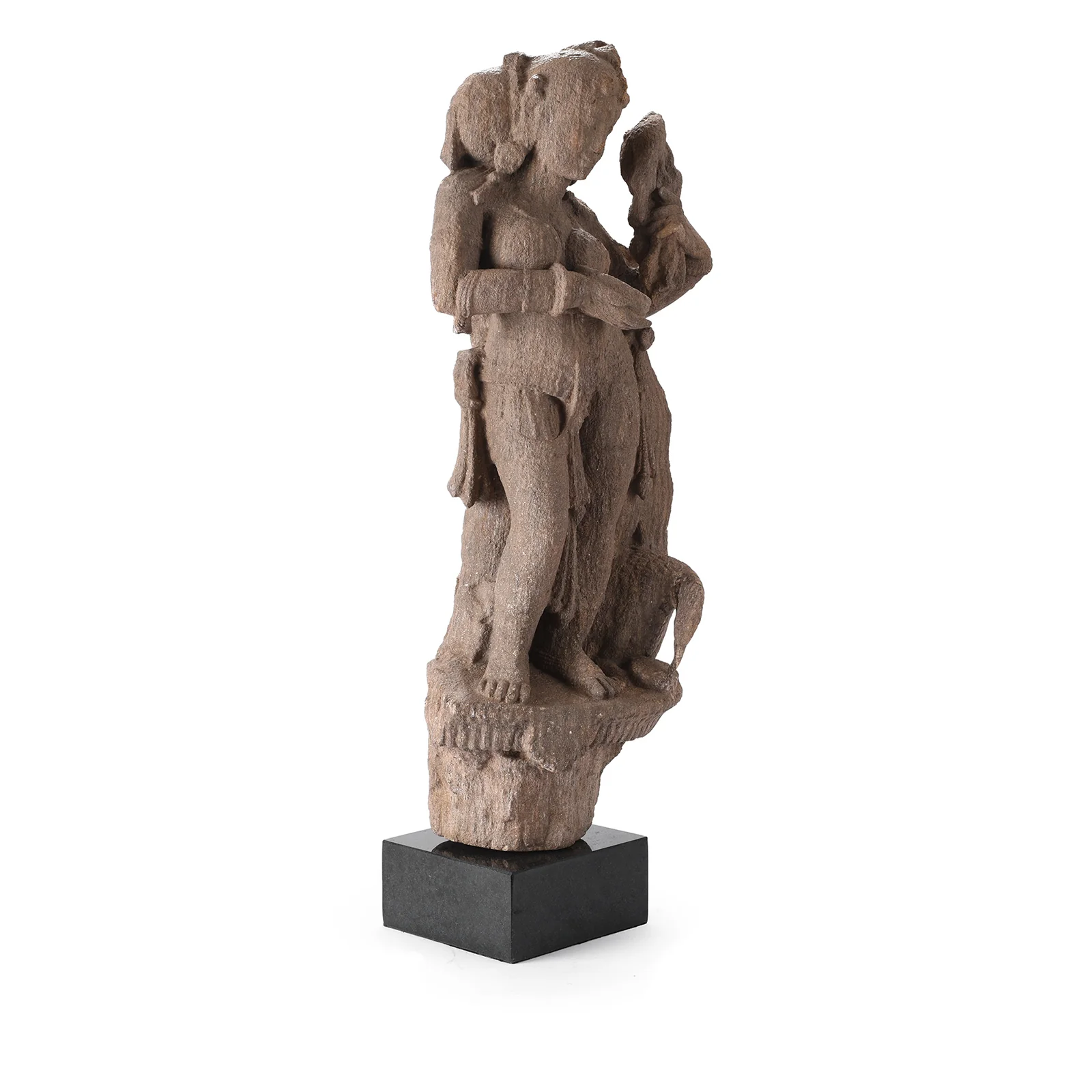 Carved Stone Apsara Statue From India - Image 3