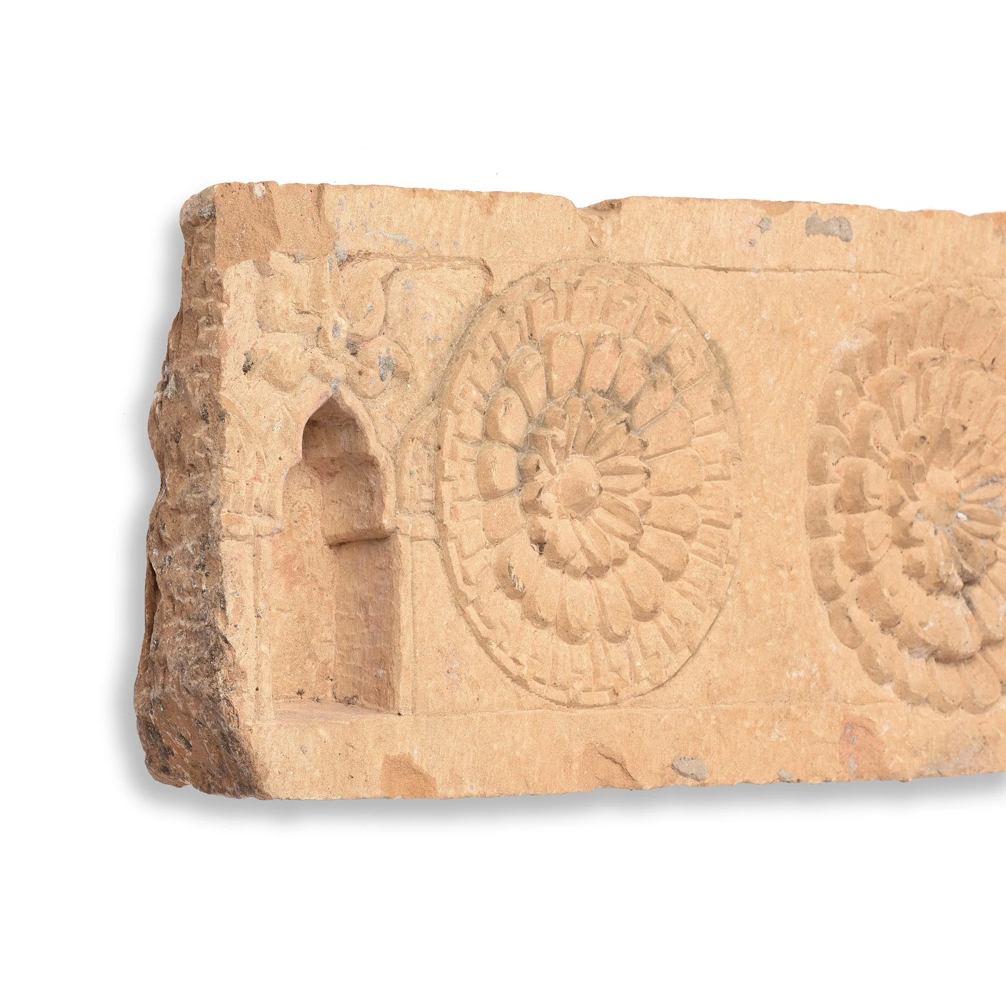 Carved Stone Lintel Panel With Ganesh From Jaisalmer - 19thC - Image 4