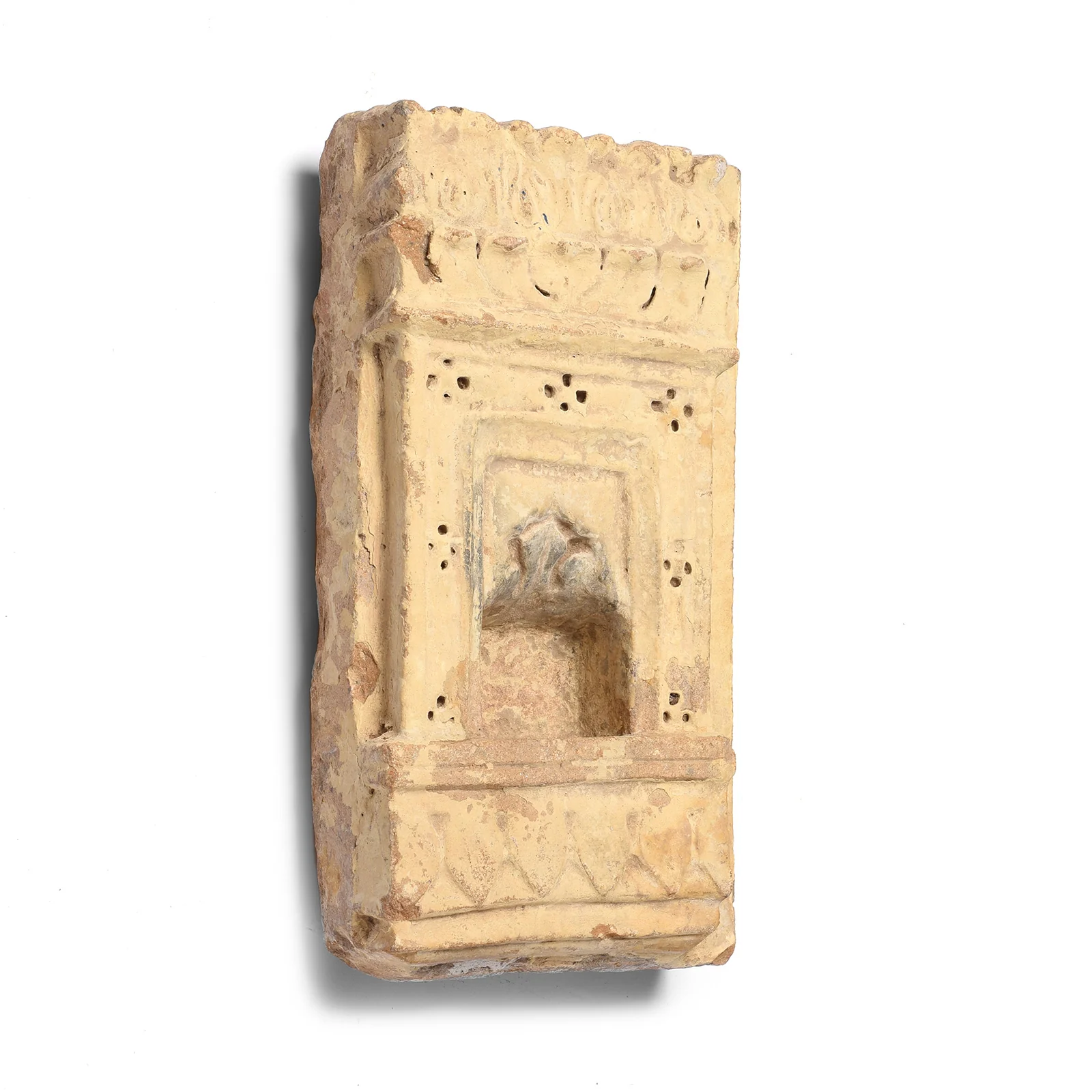 Carved Stone Lamp Niche From Rajasthan - 19thC - Image 3
