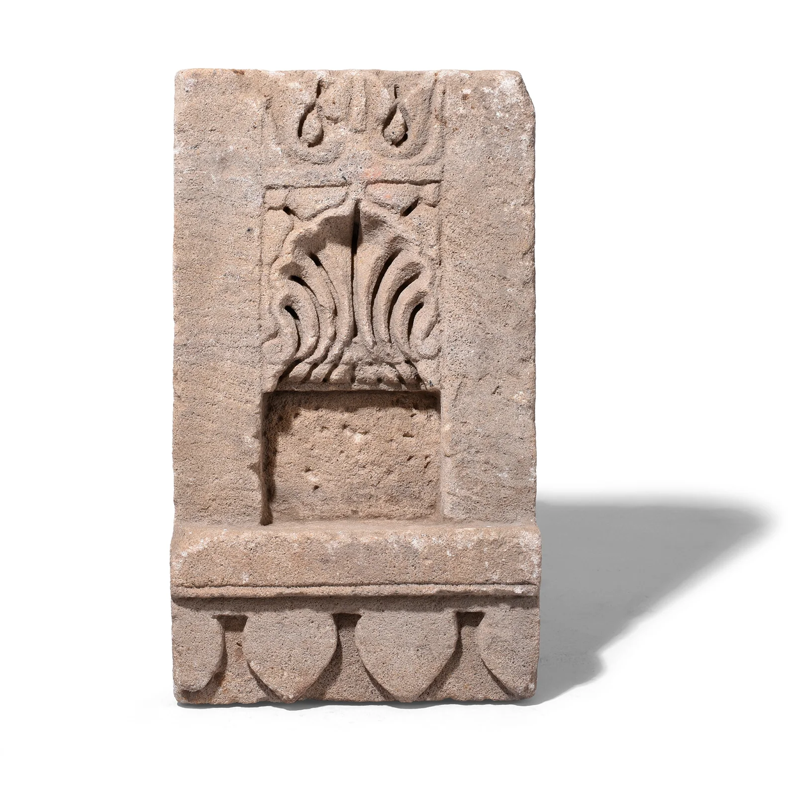 Carved Stone Lamp Niche From Rajasthan - 19th Century