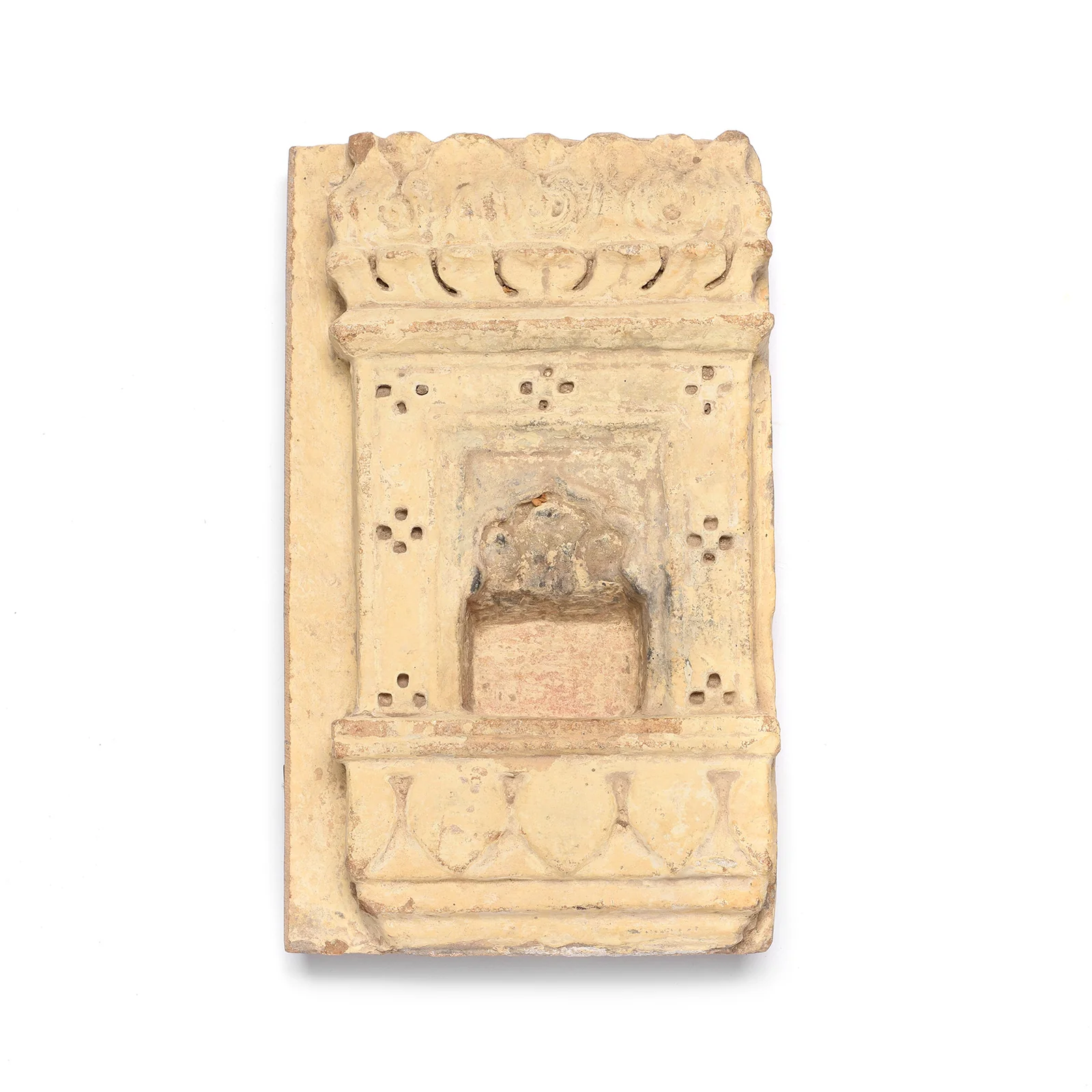 Carved Stone Lamp Niche From Rajasthan - 19thC