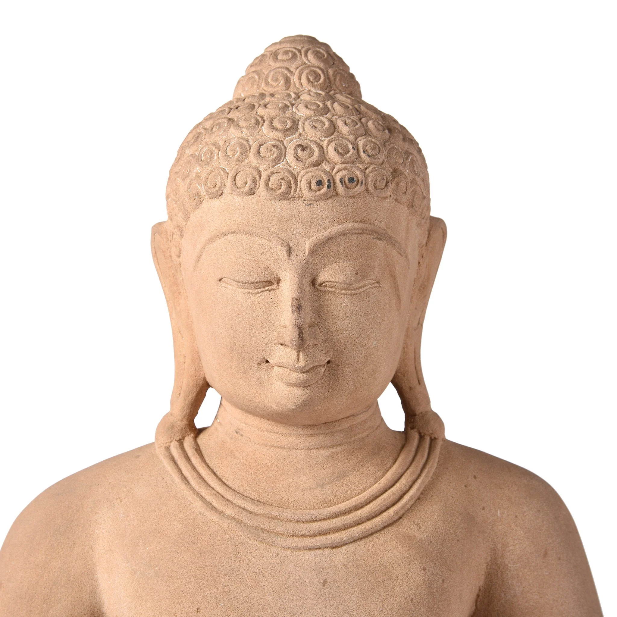 Carved Stone Sitting Buddha Statue From Patna - Image 2