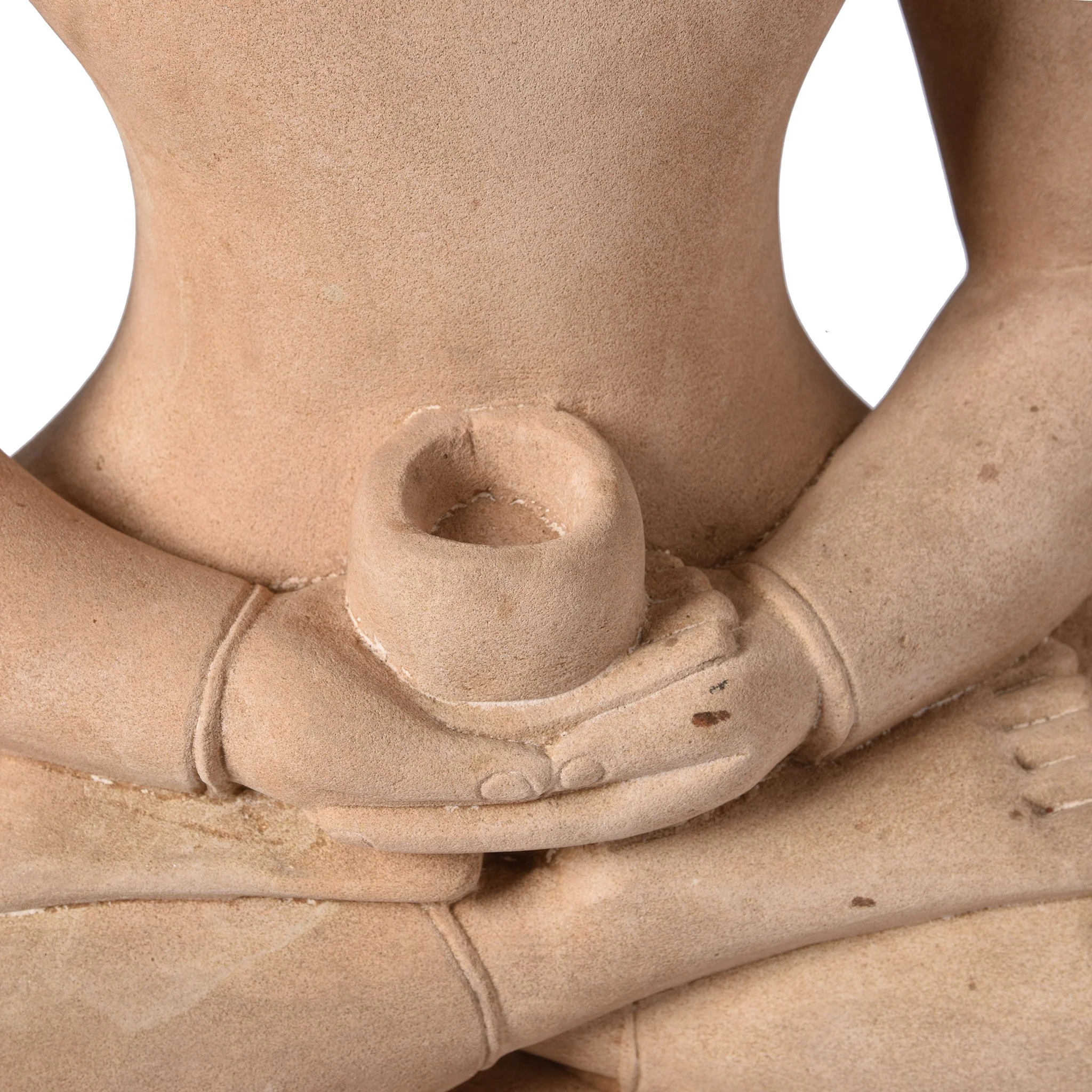 Carved Stone Sitting Buddha Statue From Patna - Image 3
