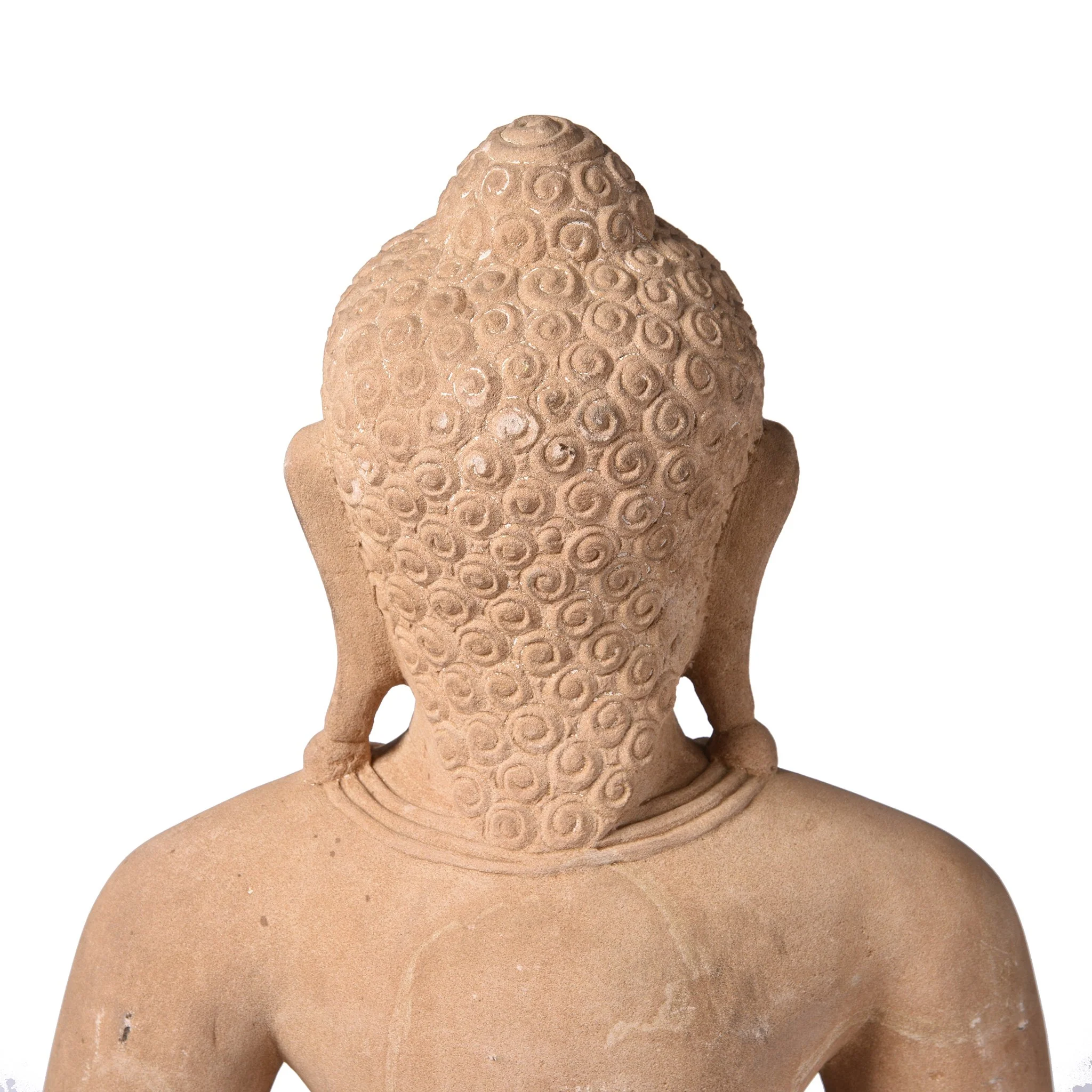 Carved Stone Sitting Buddha Statue From Patna - Image 6