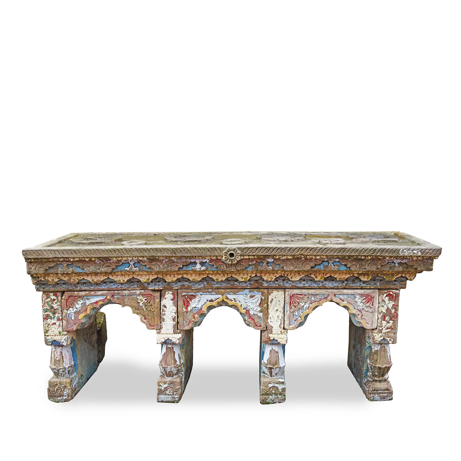 Carved Stone Water Pot Stand (Parinda) - 19th Century - Image 2