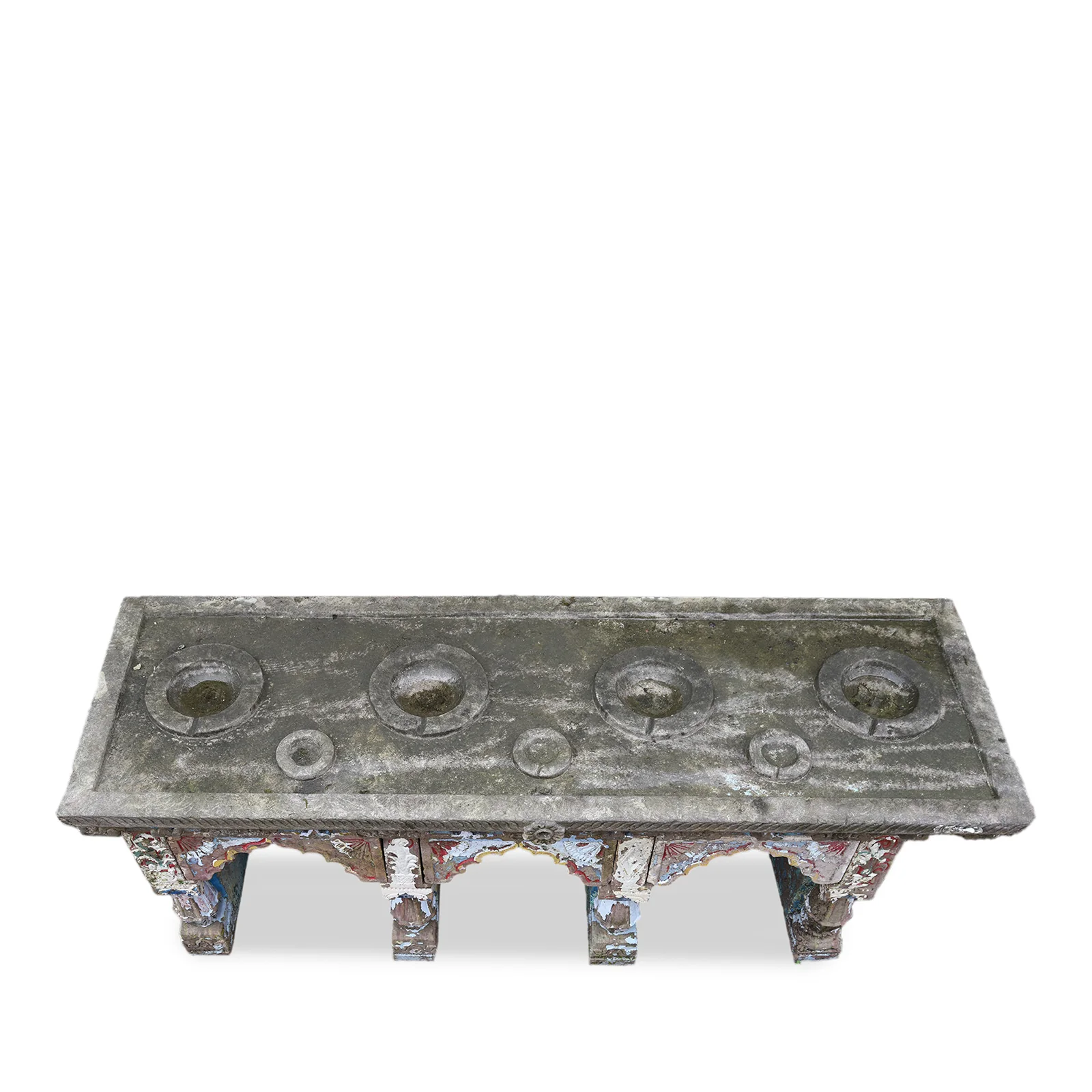 Carved Stone Water Pot Stand (Parinda) - 19th Century - Image 5