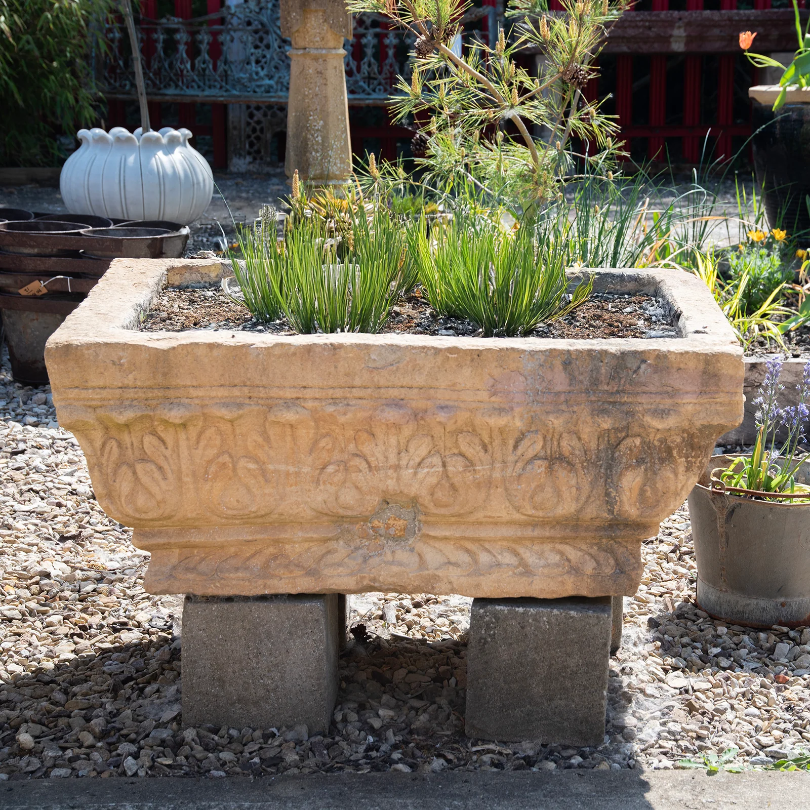 Carved Stone Water Trough From Jaisalmer - Late 18th Century - Image 2