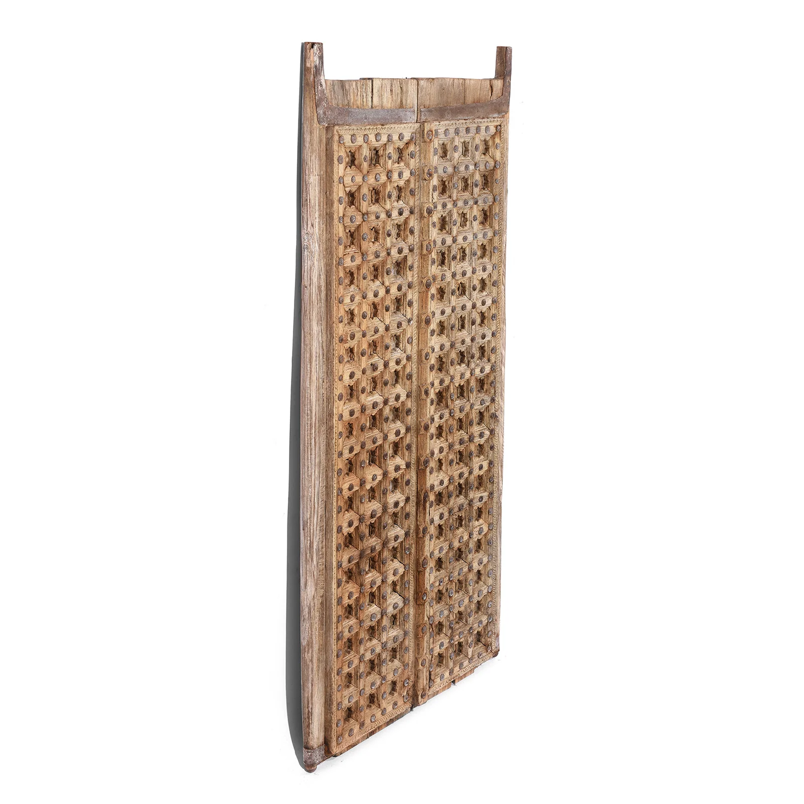 Carved Sun Bleached Window Shutters From Punjab - 18th Century - Image 3